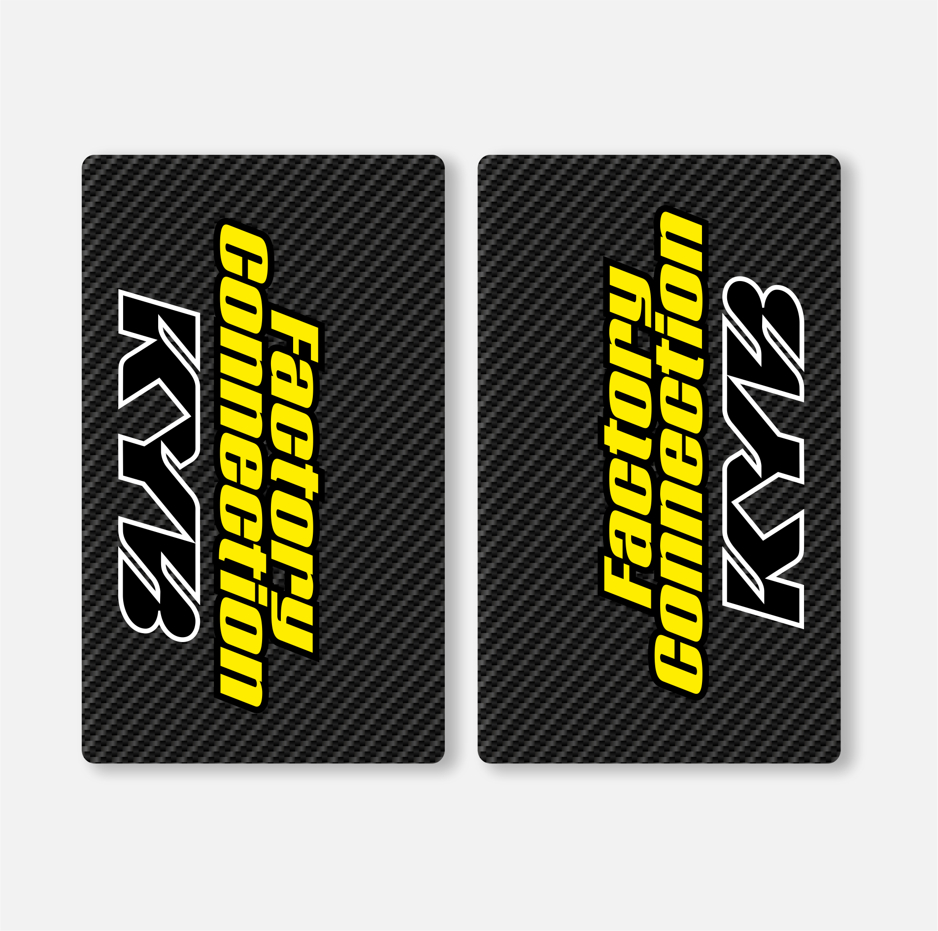 KYB FORK DECALS CARBON - FACTORY CONNECTION - ZERO9 MX GRAPHICS