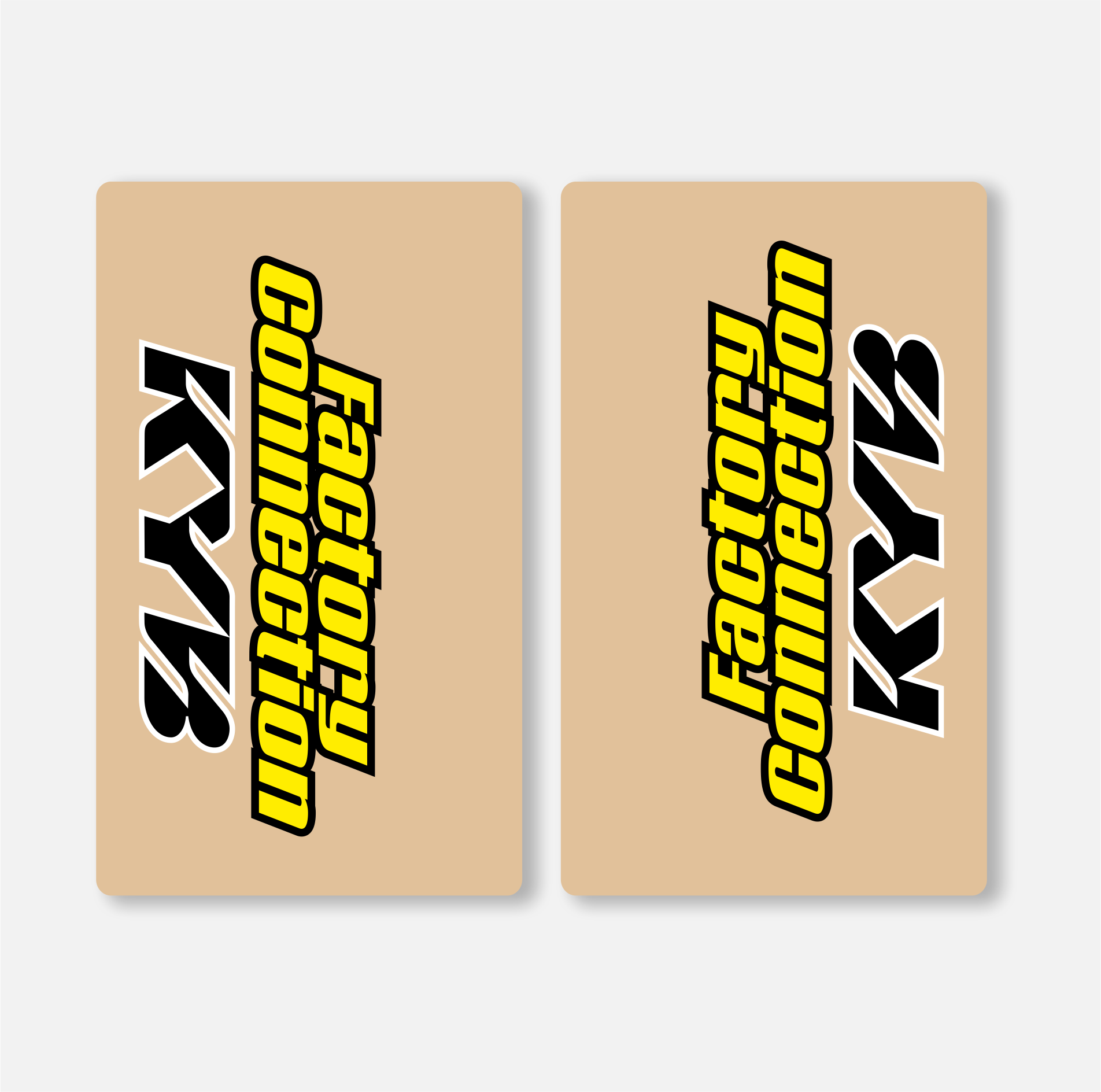 KYB fork decals clear - Factory Connection - ZERO9 MX GRAPHICS