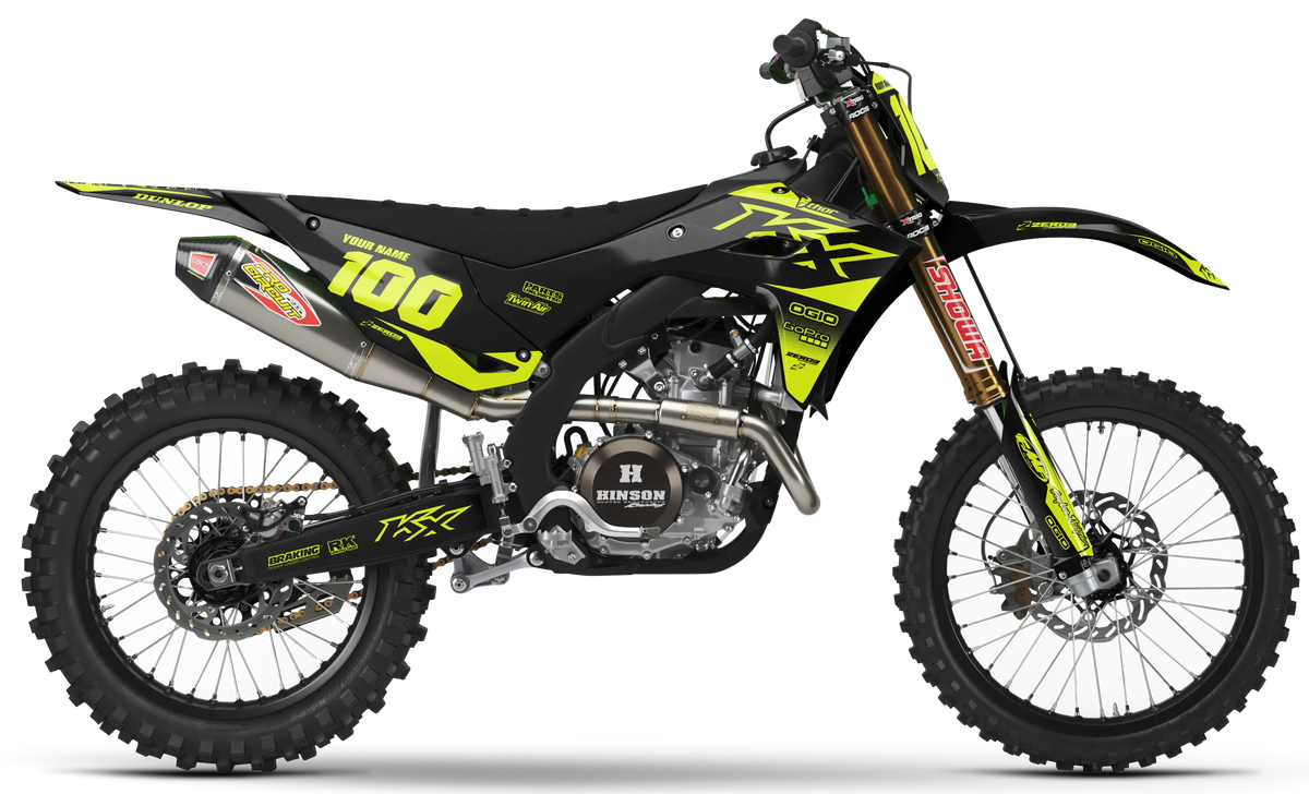 Kawasaki Graphics Kit - BLOK | Black/Vivid Yellow  GRAPHIC KIT 