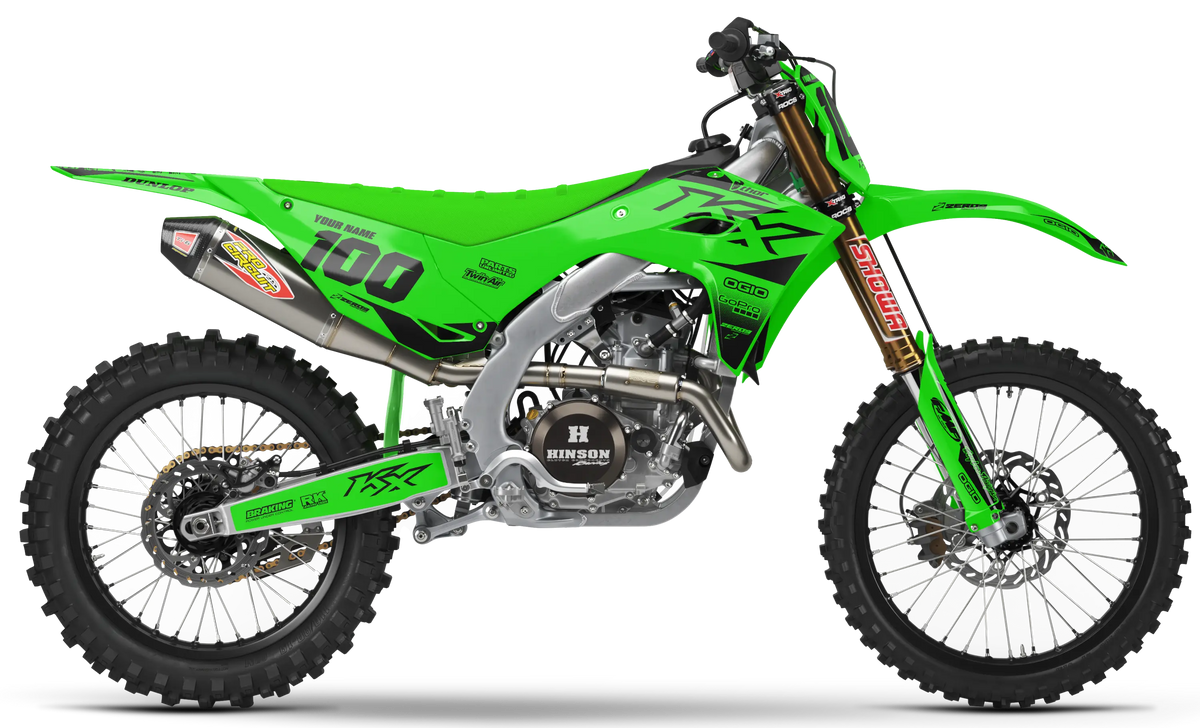 Kawasaki Graphics Kit - BLOK | Green/Black  GRAPHIC KIT 