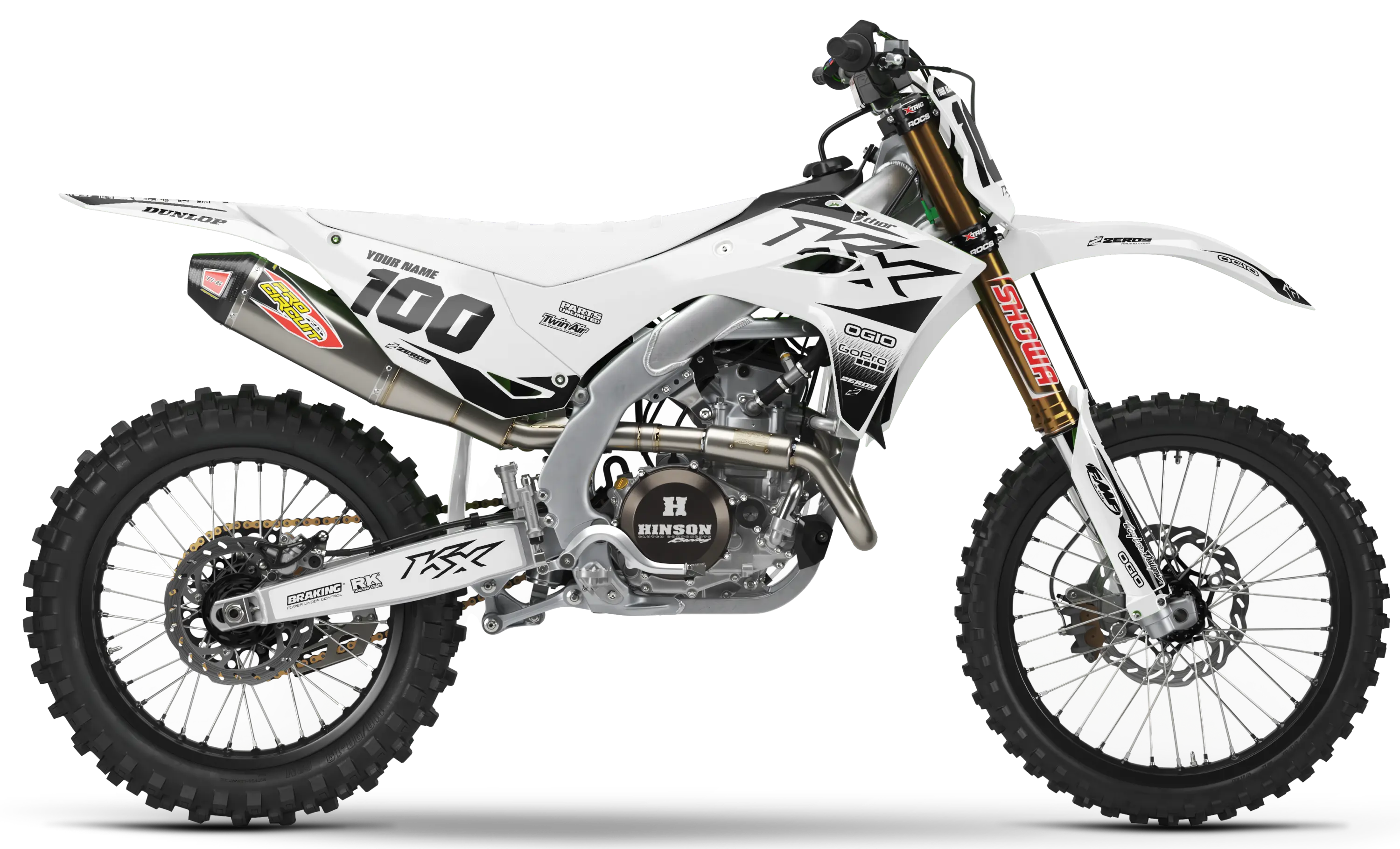 Kawasaki Graphics Kit - BLOK | White/Black  GRAPHIC KIT 