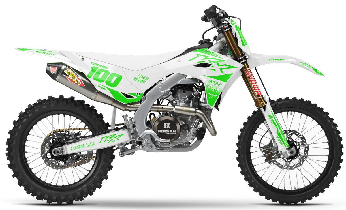 Kawasaki Graphics Kit - BLOK | White/Green  GRAPHIC KIT 