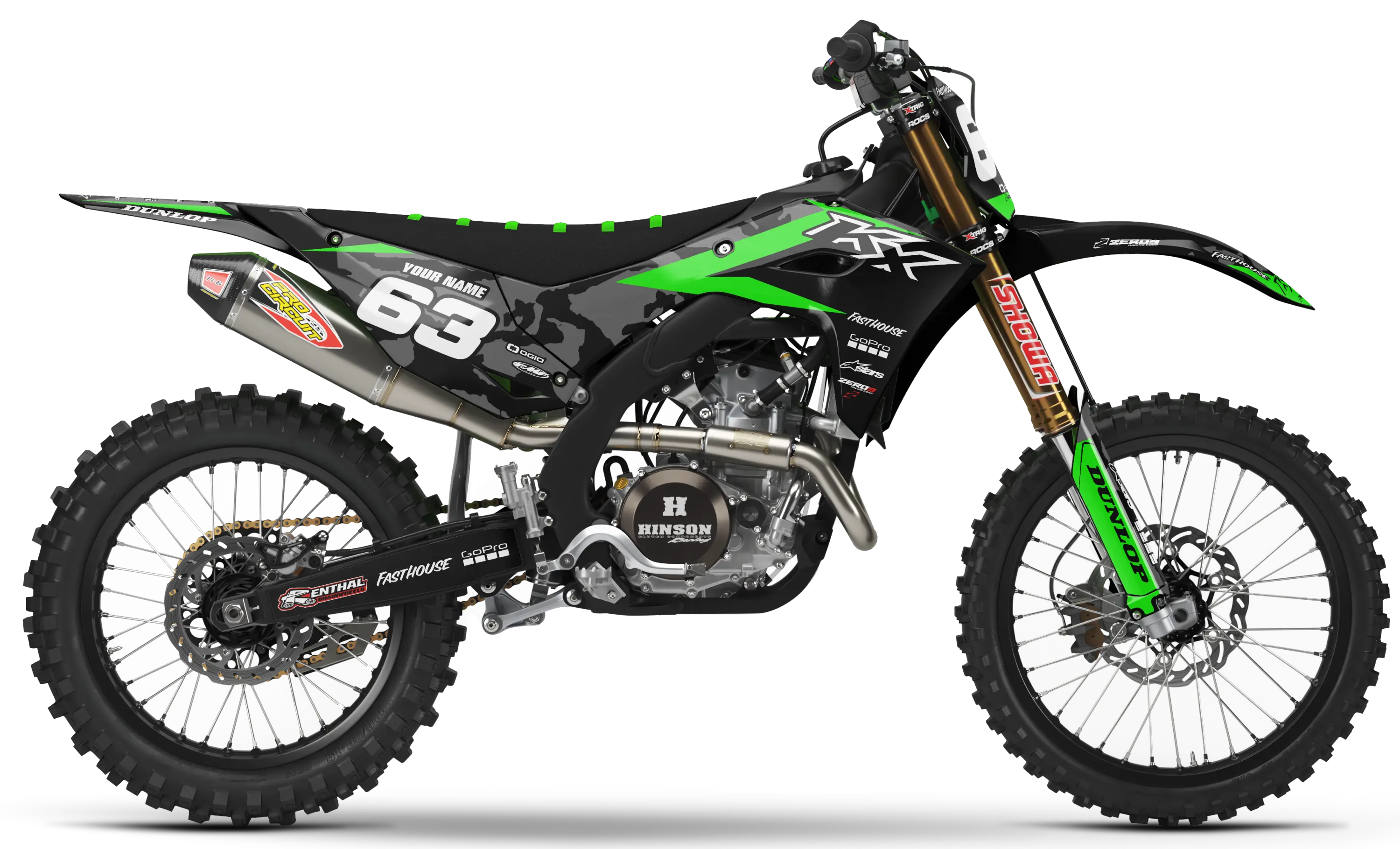 Kawasaki Graphics Kit - CAMO | Black  GRAPHIC KIT 