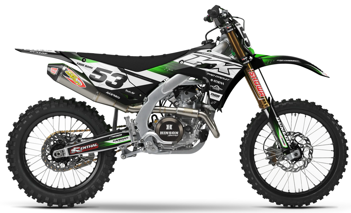 Kawasaki Graphics Kit - CRUX | Black  GRAPHIC KIT 