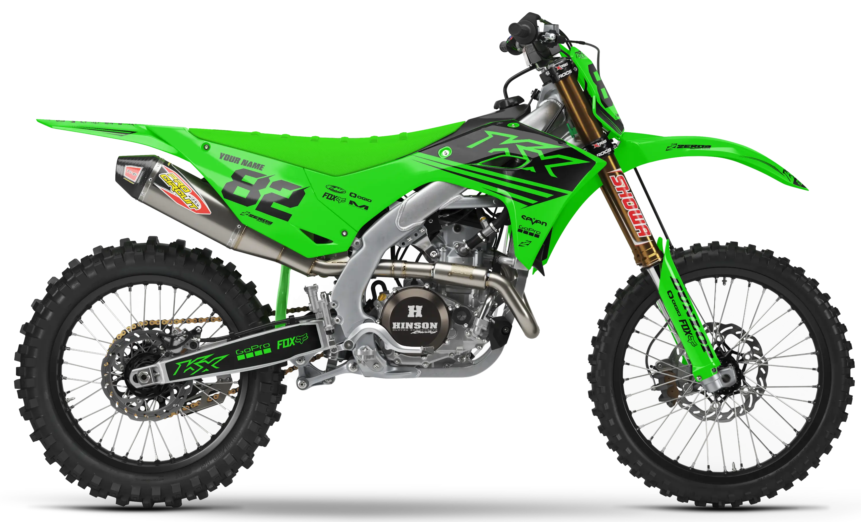 Kawasaki Graphics Kit - EDGE | Green  GRAPHIC KIT 