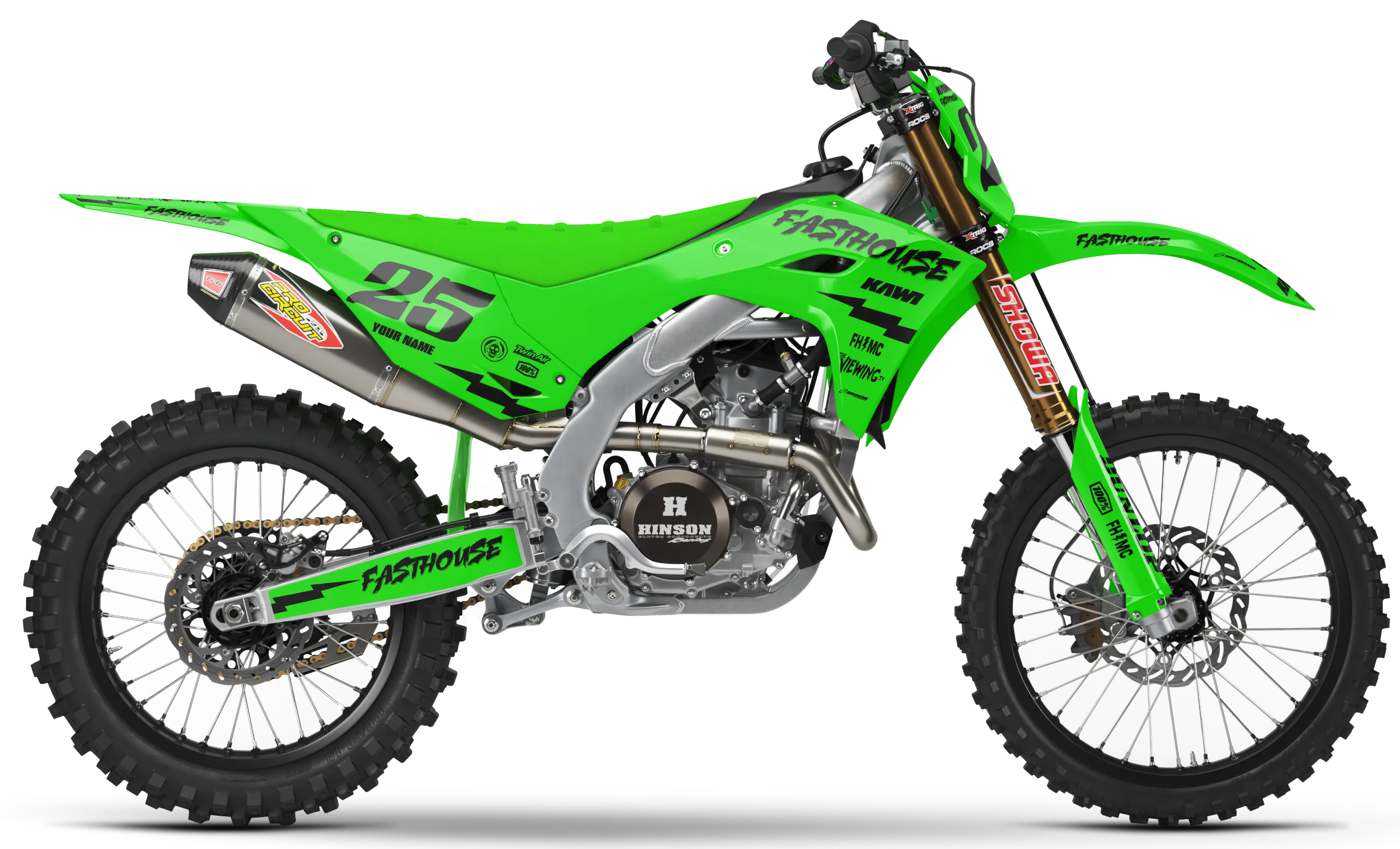 Kawasaki Graphics Kit - FASTHOUSE | Green  GRAPHIC KIT 