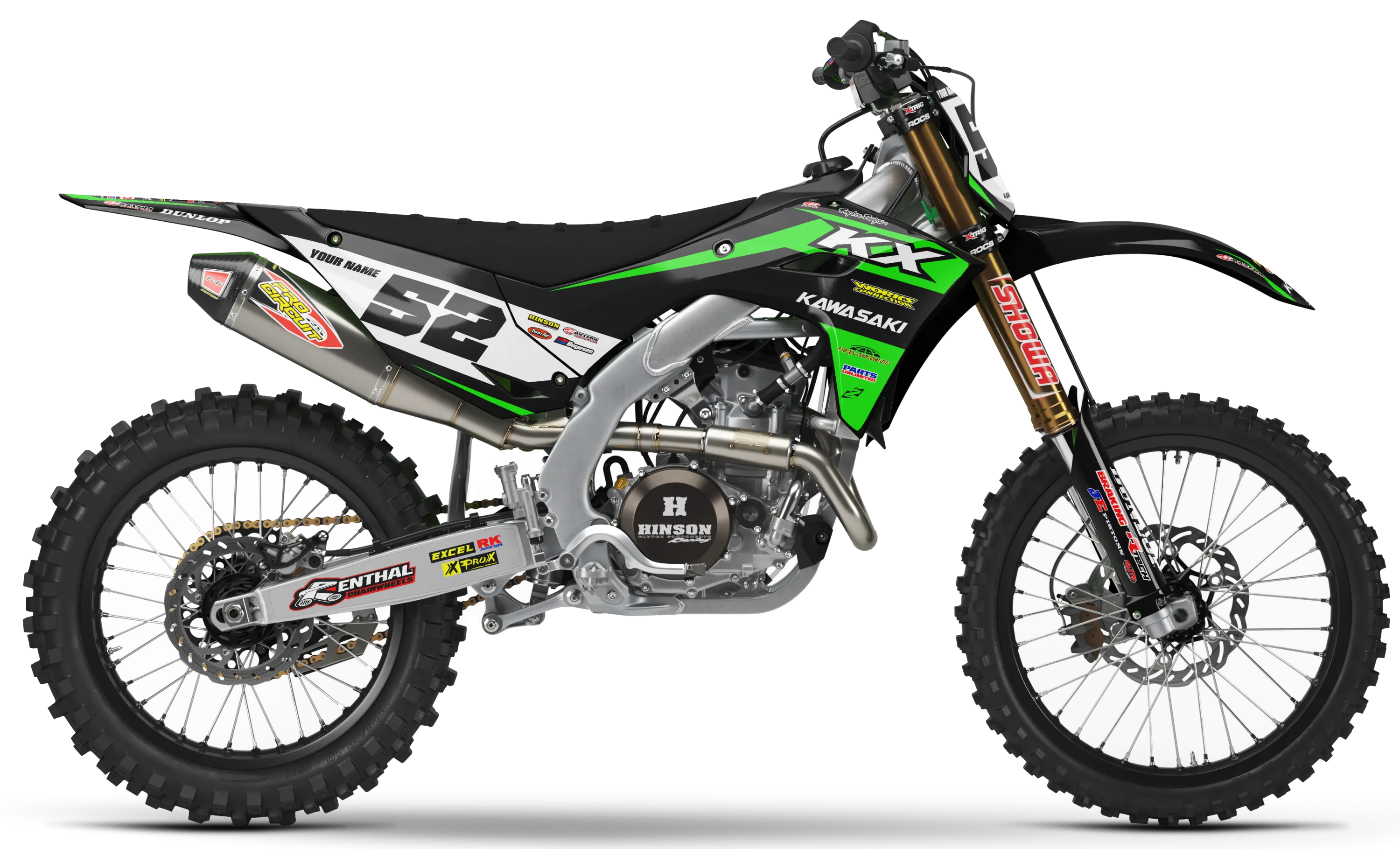 Kawasaki Graphics Kit - FAZE | Black  GRAPHIC KIT 