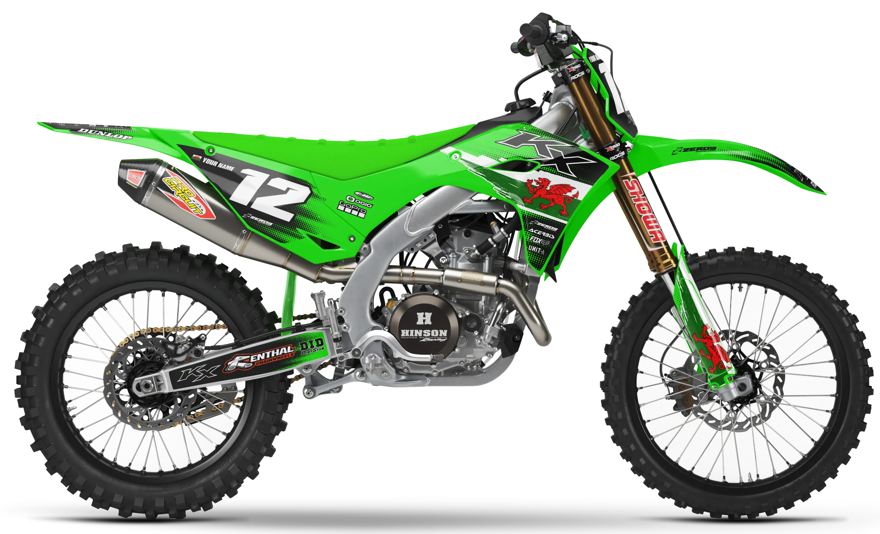 Kawasaki Graphics Kit - PATRIOT | Wales  GRAPHIC KIT 