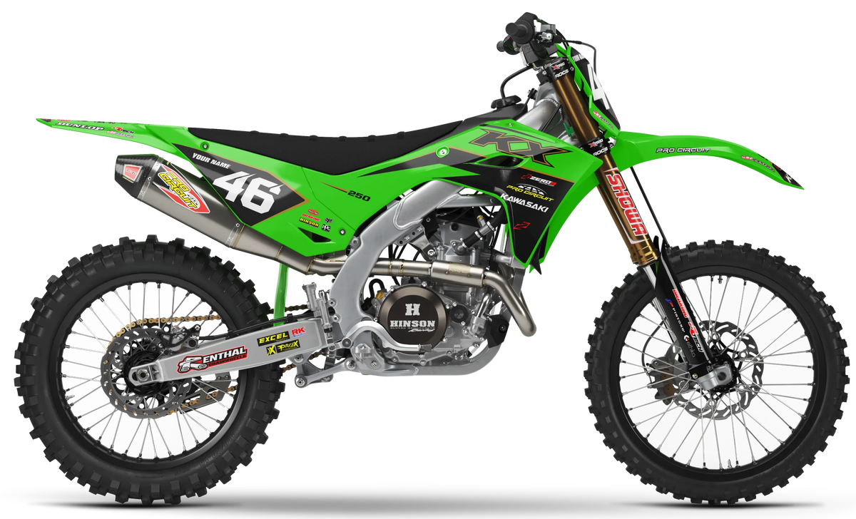 Kawasaki Graphics Kit - PRO CIRCUIT 20 | Green  GRAPHIC KIT 