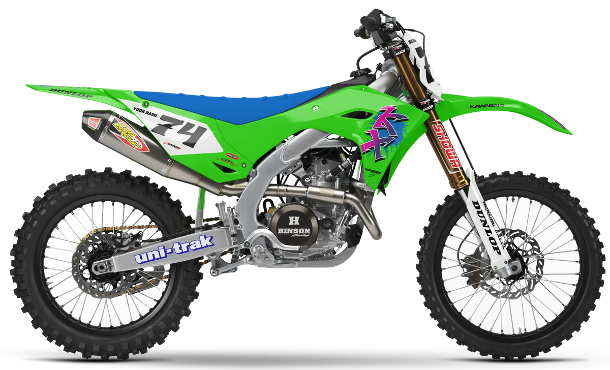 Kawasaki Graphics Kit - RETRO 91 | Green  GRAPHIC KIT 