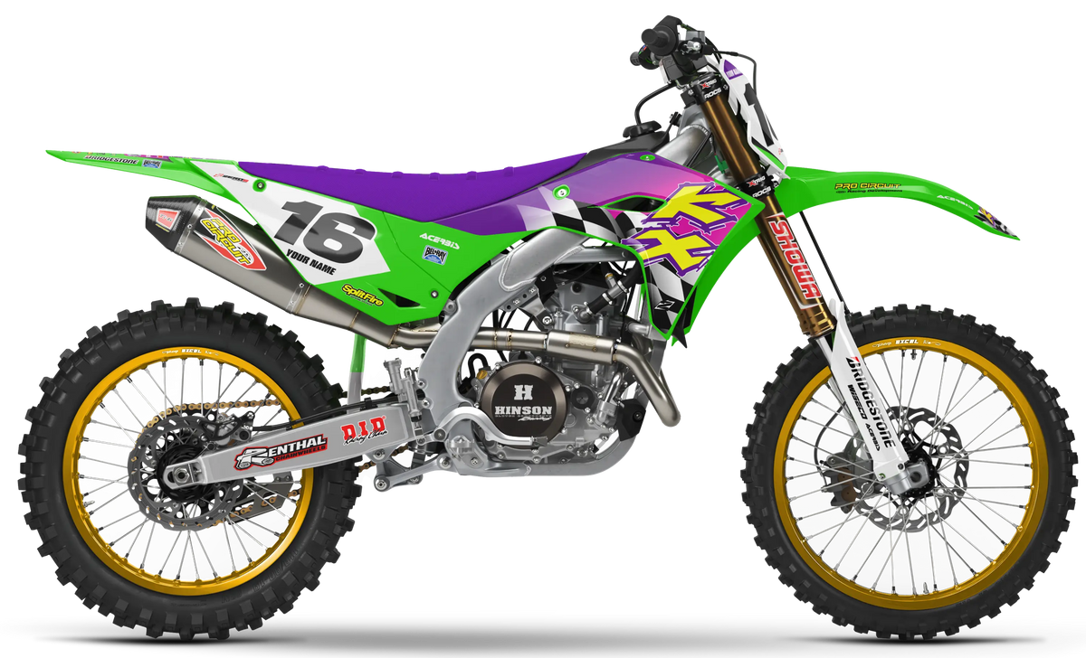 Kawasaki Graphics Kit - RETRO 96 | Green  GRAPHIC KIT 