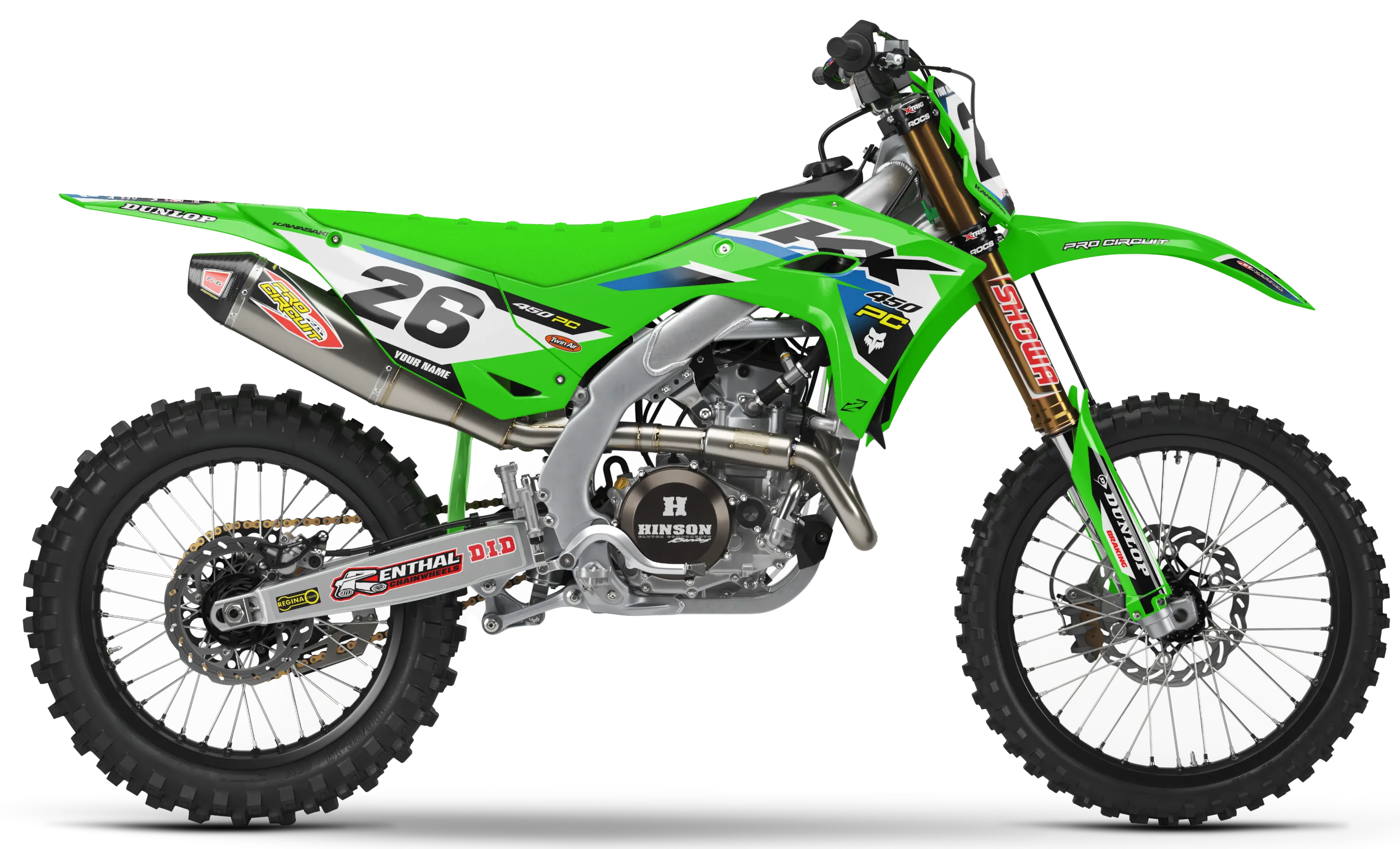Kawasaki Graphics Kit - RIDE | Green  GRAPHIC KIT 
