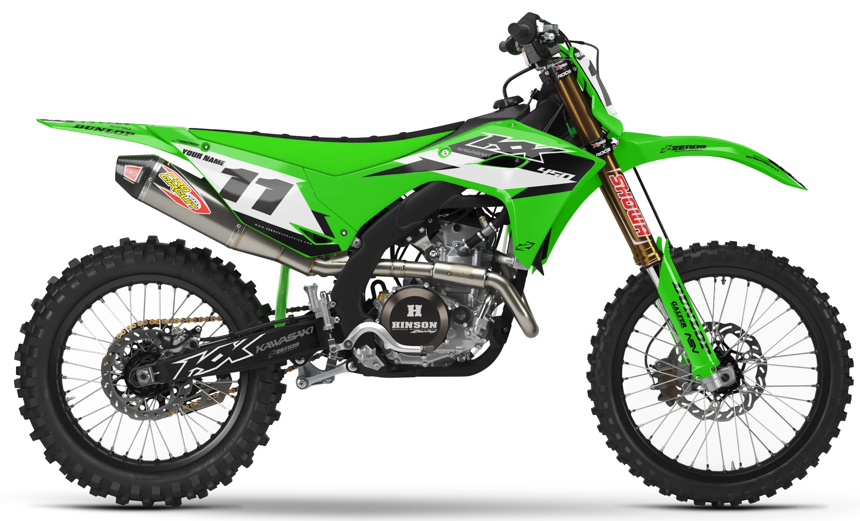 Kawasaki Graphics Kit - RUSH | Green  GRAPHIC KIT 