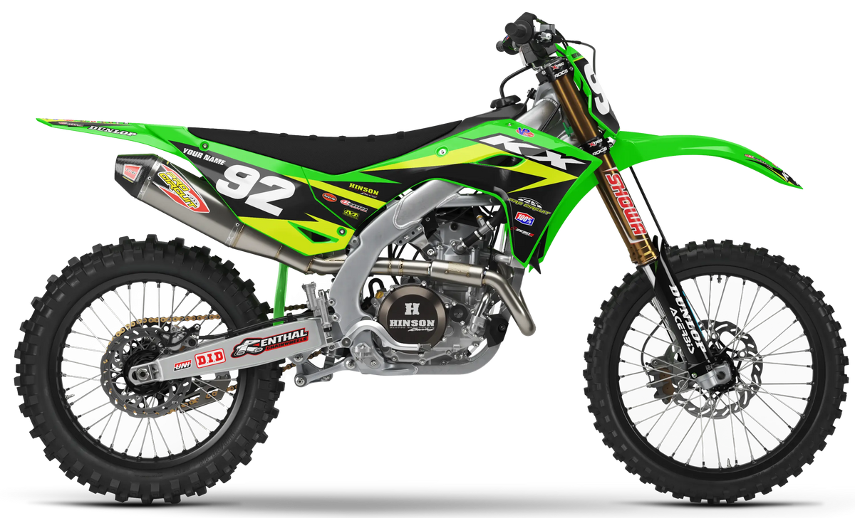 Kawasaki Graphics Kit - STRIKE | Green/Vivid Yellow  GRAPHIC KIT 