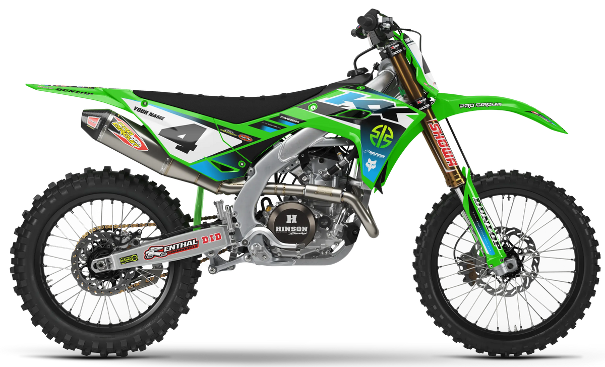 Kawasaki Graphics Kit - TRAX | Green/Black  GRAPHIC KIT 