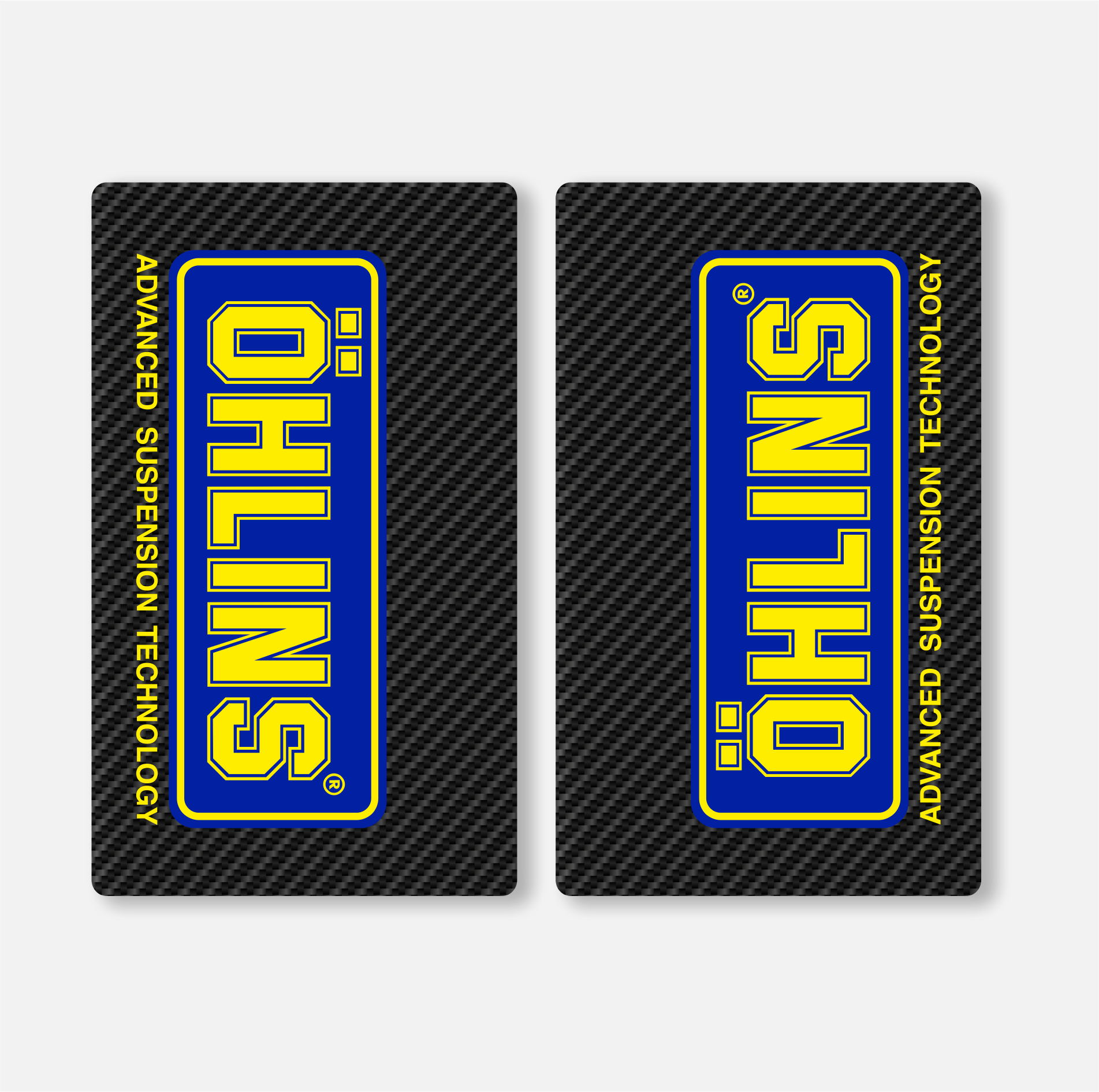 OHLINS FORK DECALS CARBON - BLUE - ZERO9 MX GRAPHICS
