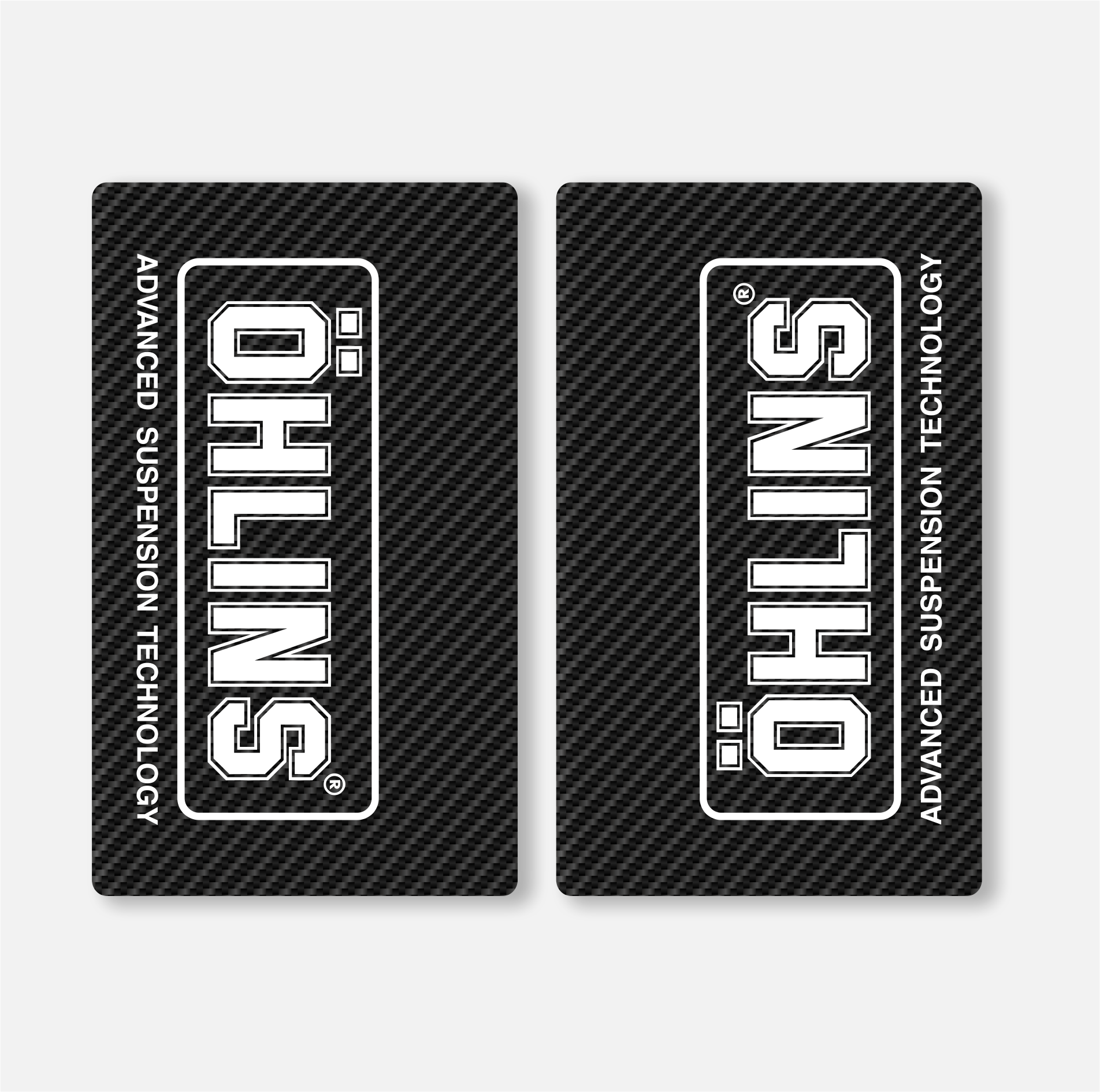 OHLINS FORK DECALS CARBON - WHITE - ZERO9 MX GRAPHICS
