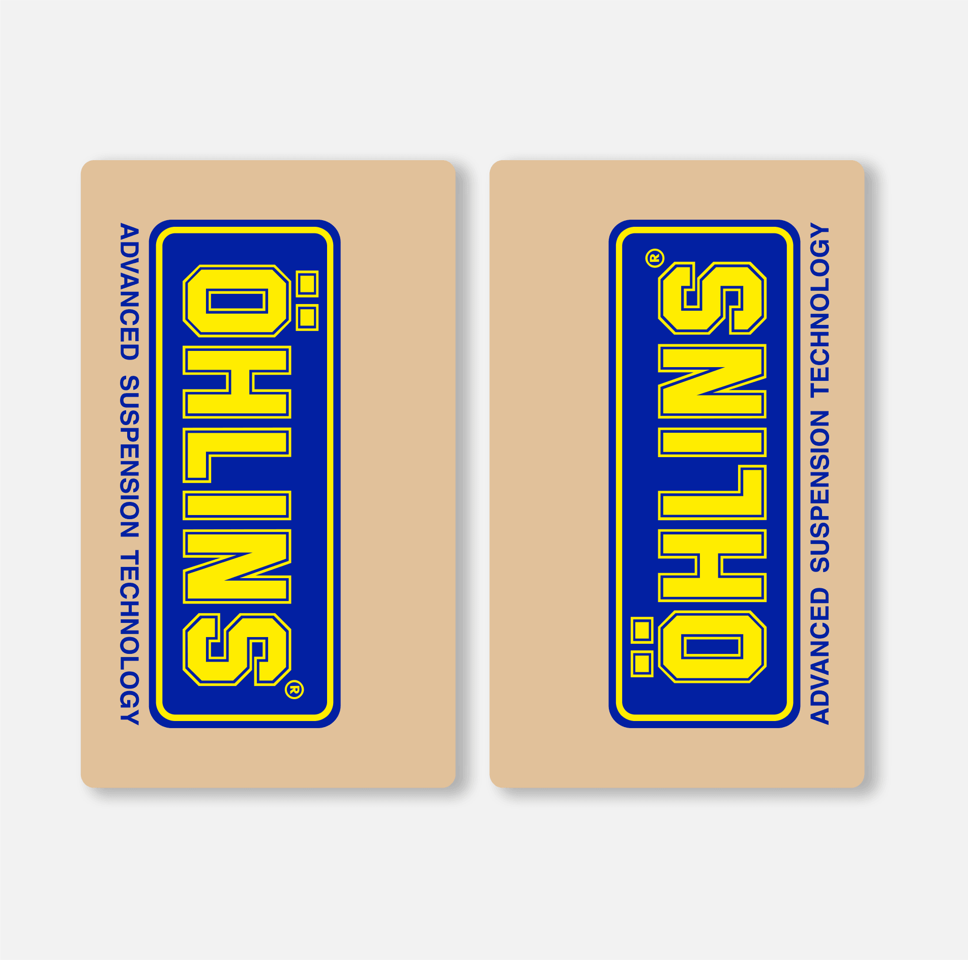 OHLINS FORK DECALS CLEAR -  BLUE - ZERO9 MX GRAPHICS