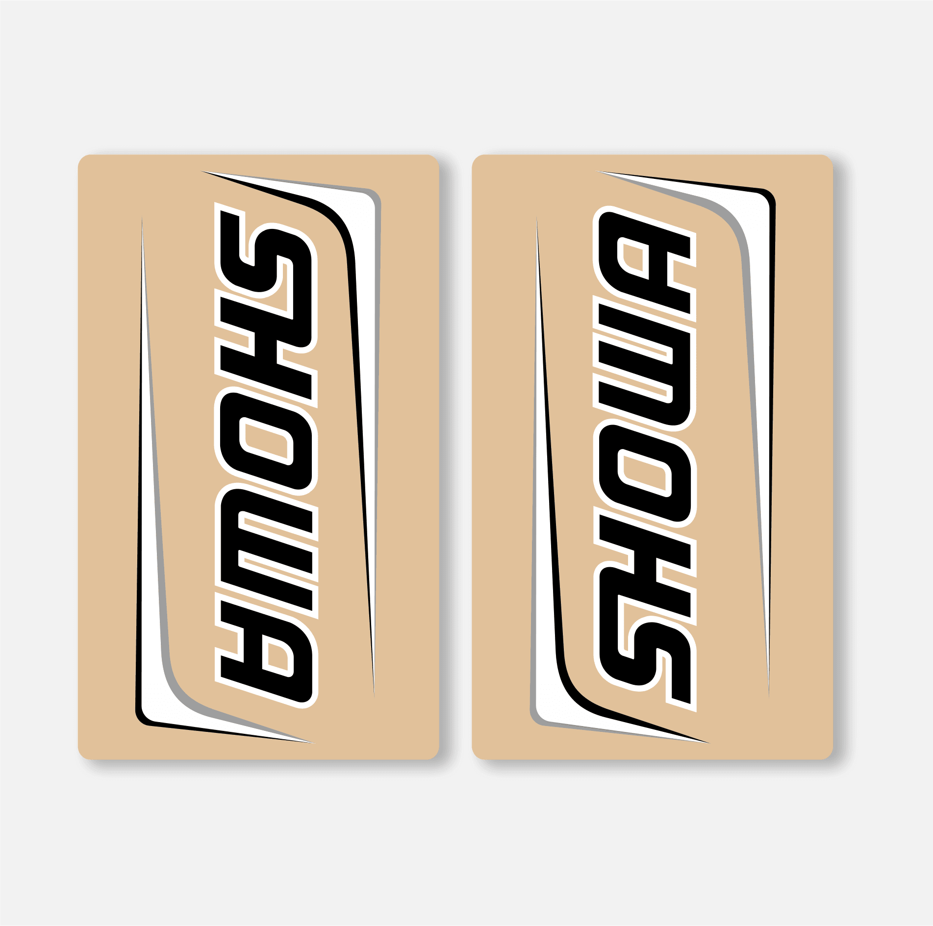 SHOWA FORK DECALS CLEAR - FACTORY ISSUE - BLACK - ZERO9 MX GRAPHICS