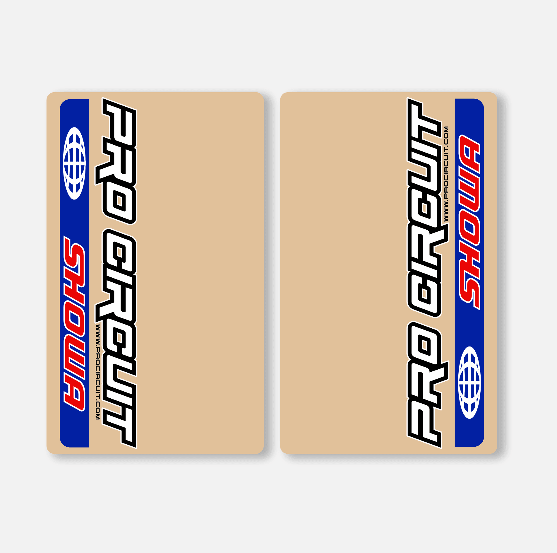 SHOWA FORK DECALS CLEAR - PRO CIRCUIT - BLUE - ZERO9 MX GRAPHICS 