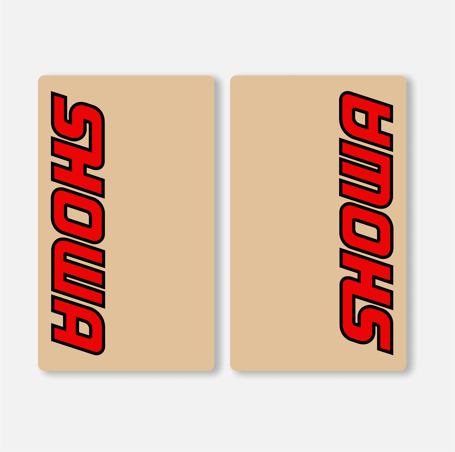SHOWA FORK DECALS CLEAR - RED - ZERO9 MX GRAPHICS