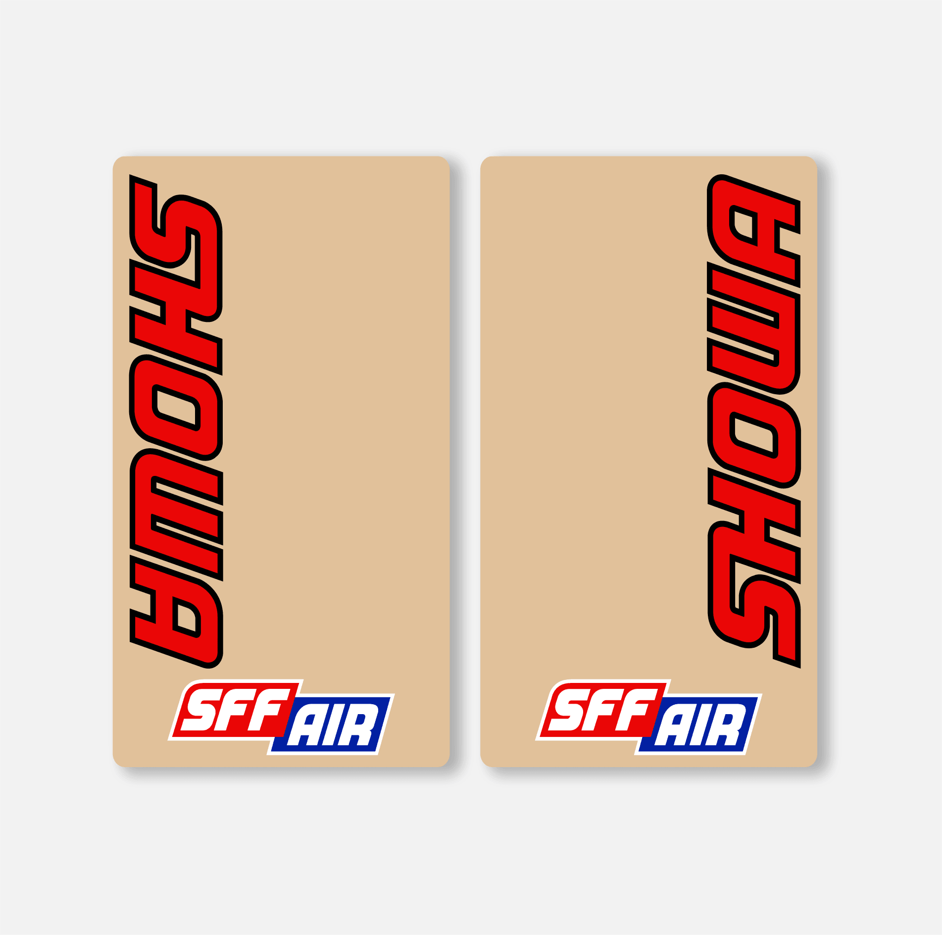 SHOWA FORK DECALS CLEAR - SSF AIR - ZERO9 MX GRAPHICS