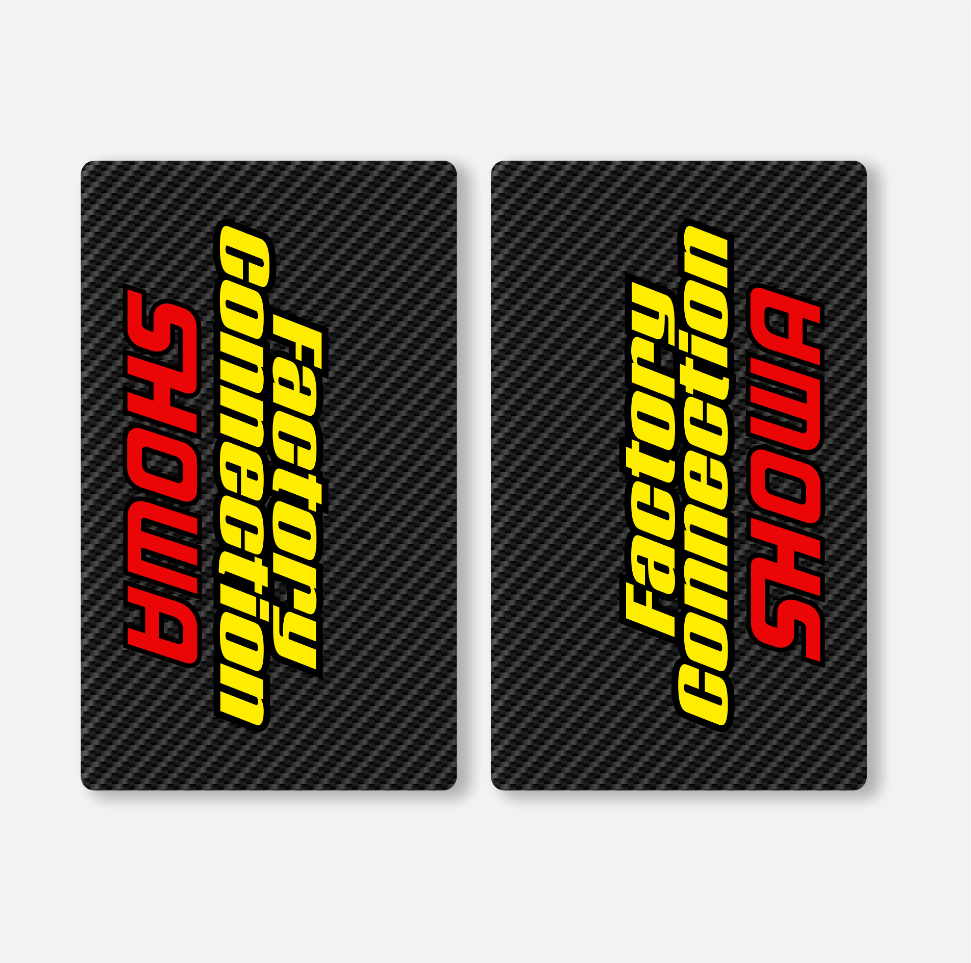 SHOWA fork decals carbon - Factory Connection  - RED  - ZERO9 MX GRAPHICS