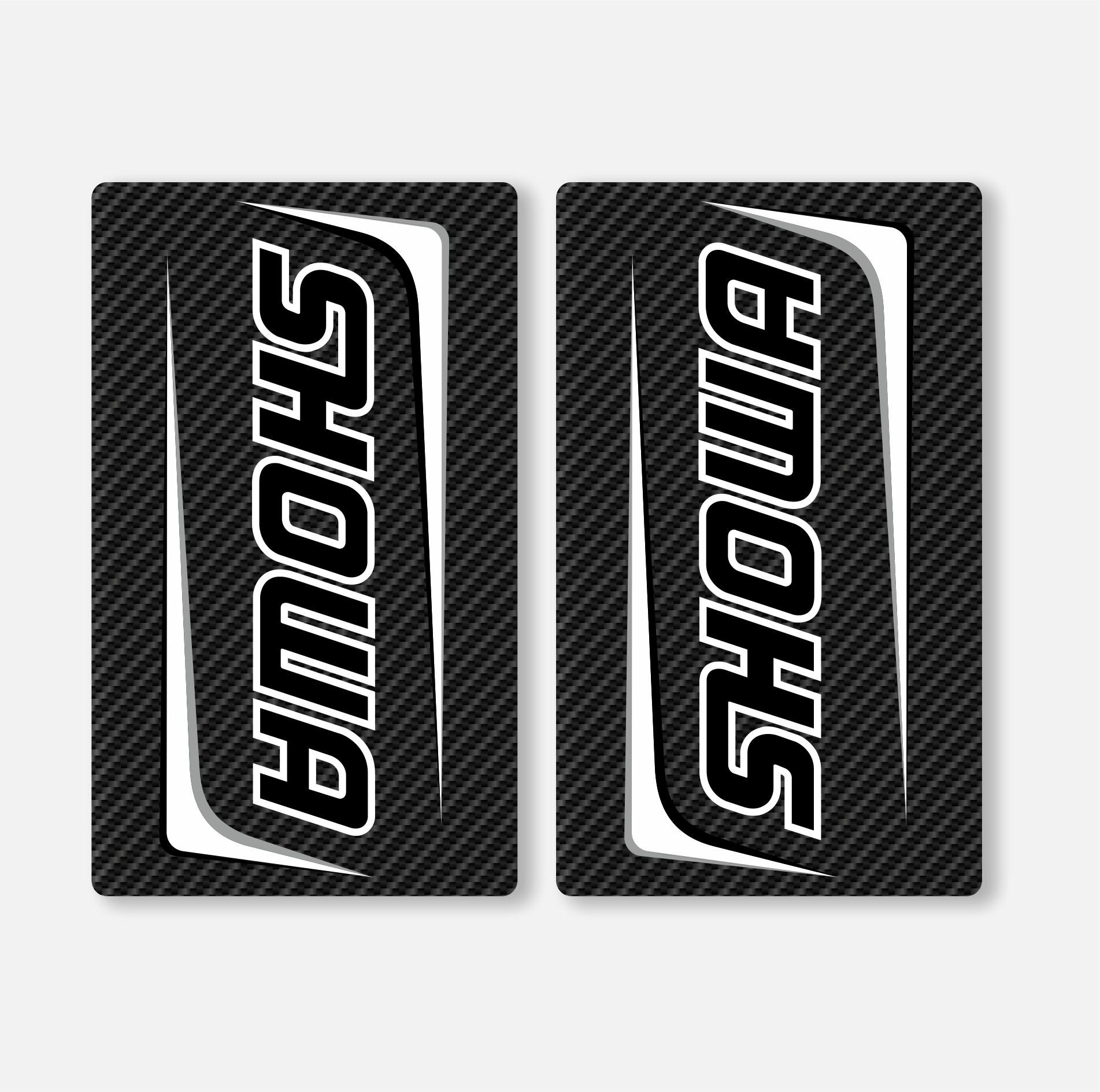 SHOWA FORK DECALS CARBON - FACTORY ISSUE - BLACK - ZERO9 MX GRAPHICS