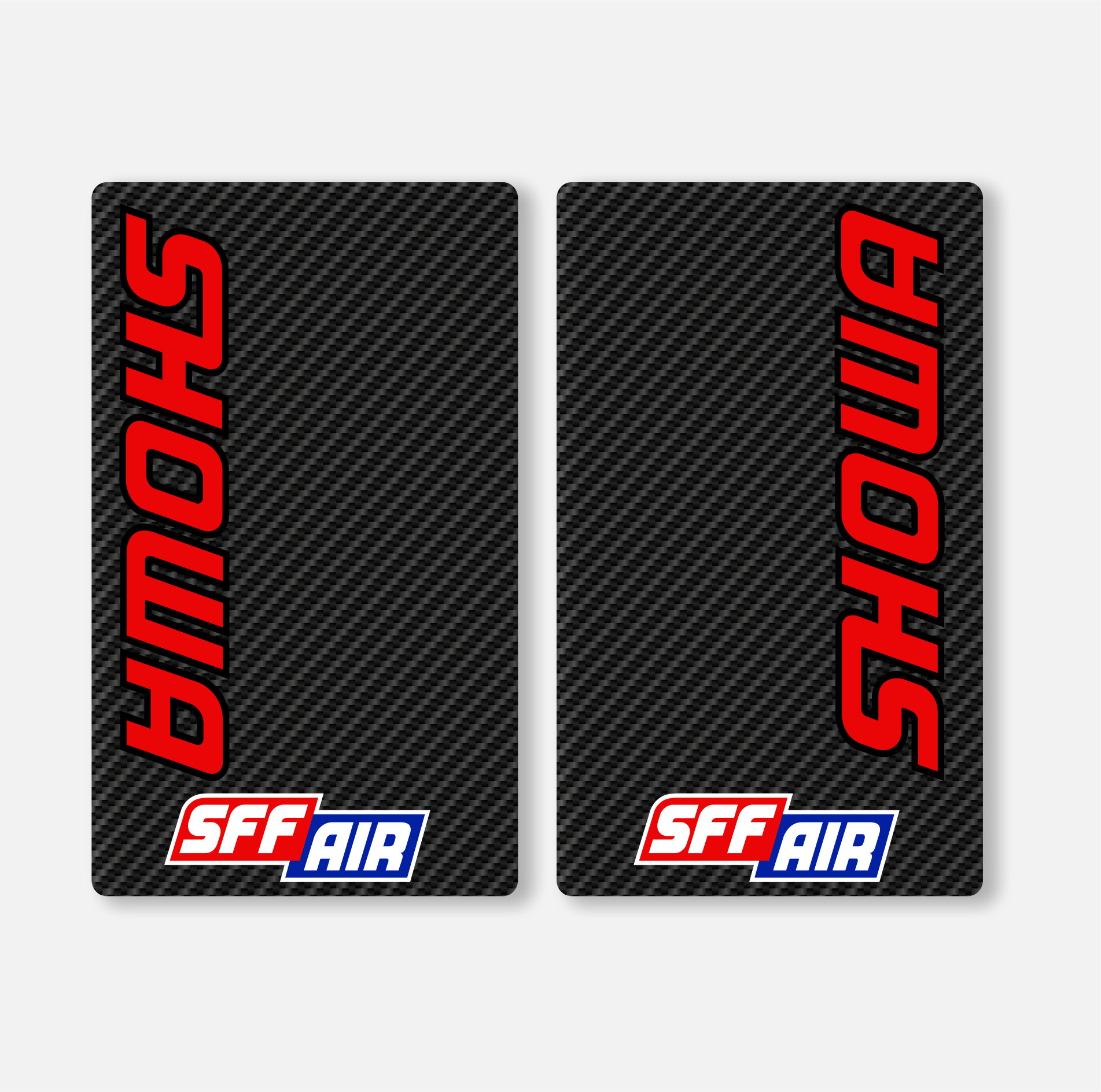 SHOWA FORK DECALS CARBON - SSF AIR - ZERO9 MX GRAPHICS
