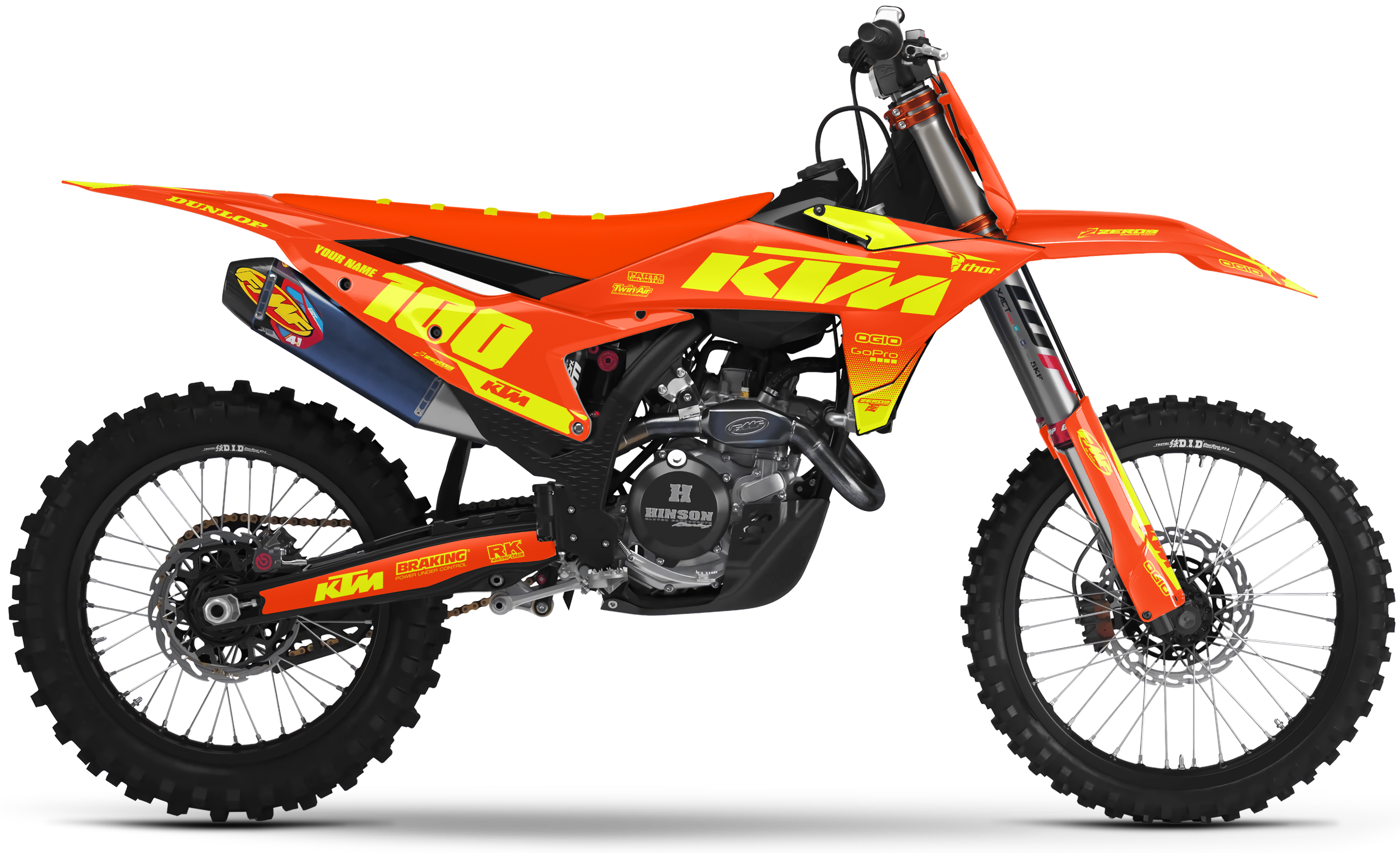 KTM GRAPHICS KIT - BLOK OR/BLK - ZERO9 MX GRAPHICS