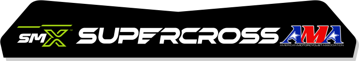 Supercross AMA logo with 'SMX' branding on a black background