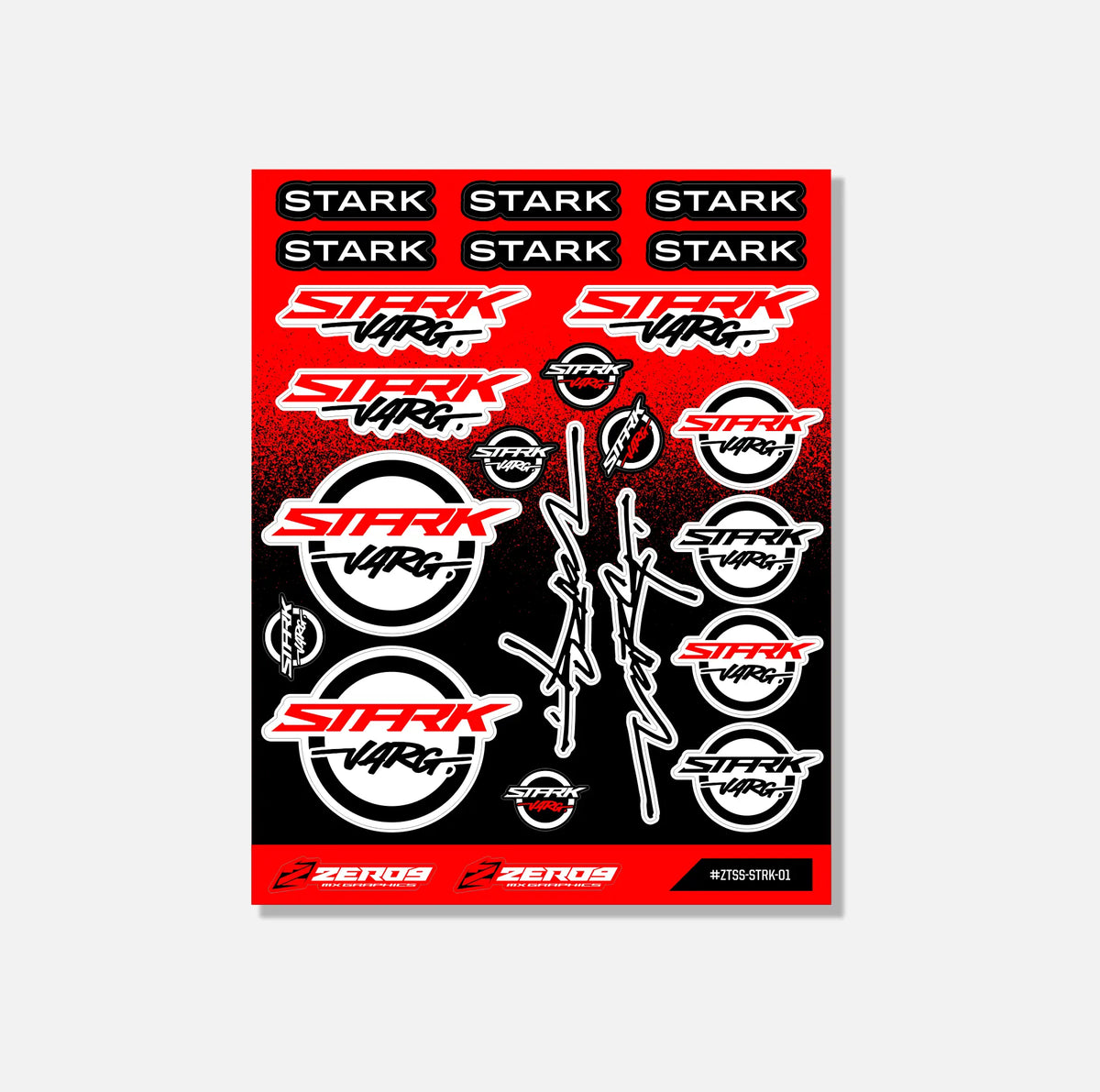 Stark Varg Sticker Sheet 01 | 24 Die-Cut Stickers | ZERO9 MX Graphics