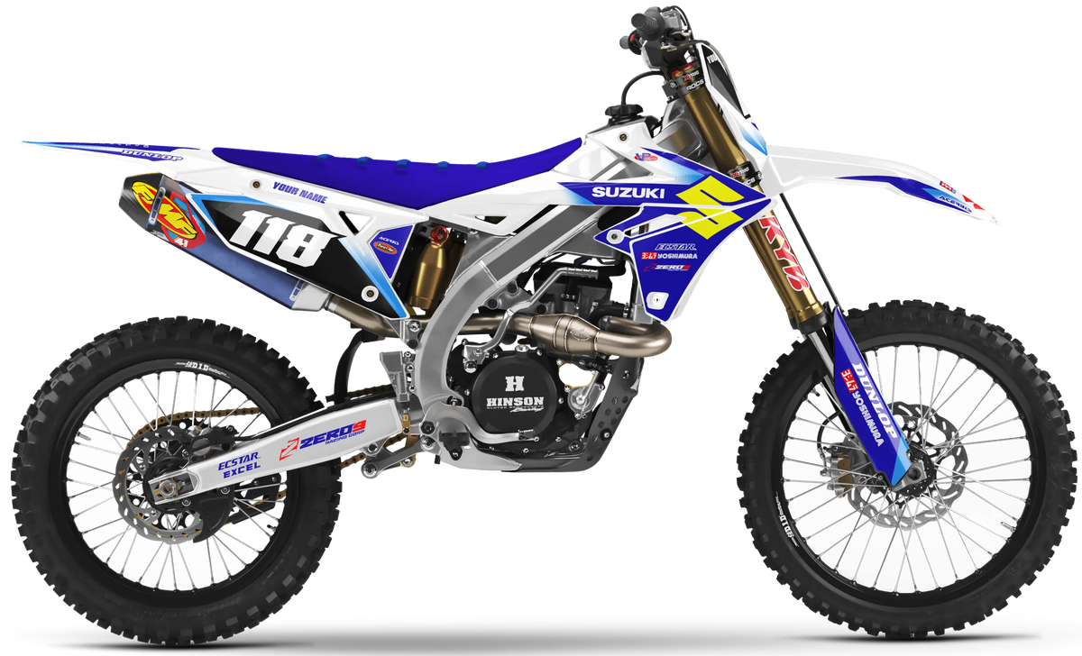 Suzuki Graphics Kit - ELEMENT | White/Blue  GRAPHIC KIT 