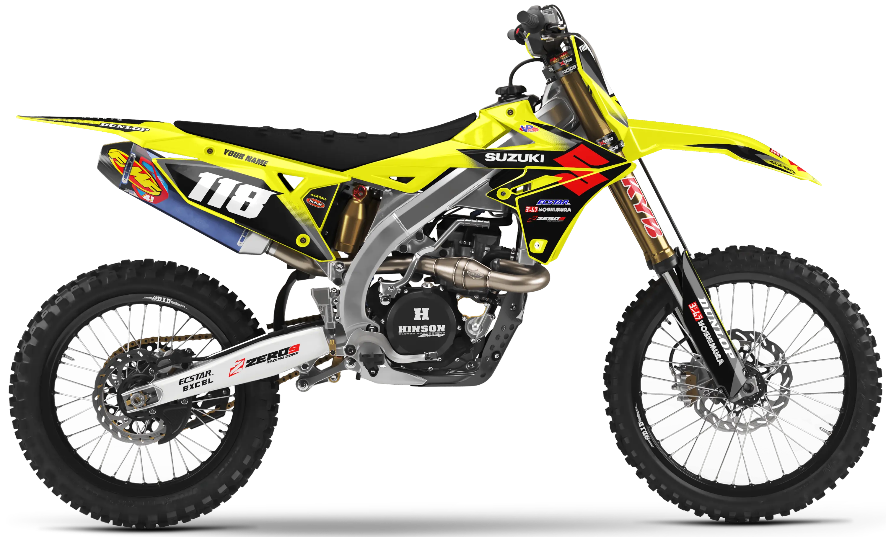 Suzuki Graphics Kit - ELEMENT | Yellow/Grey  GRAPHIC KIT 
