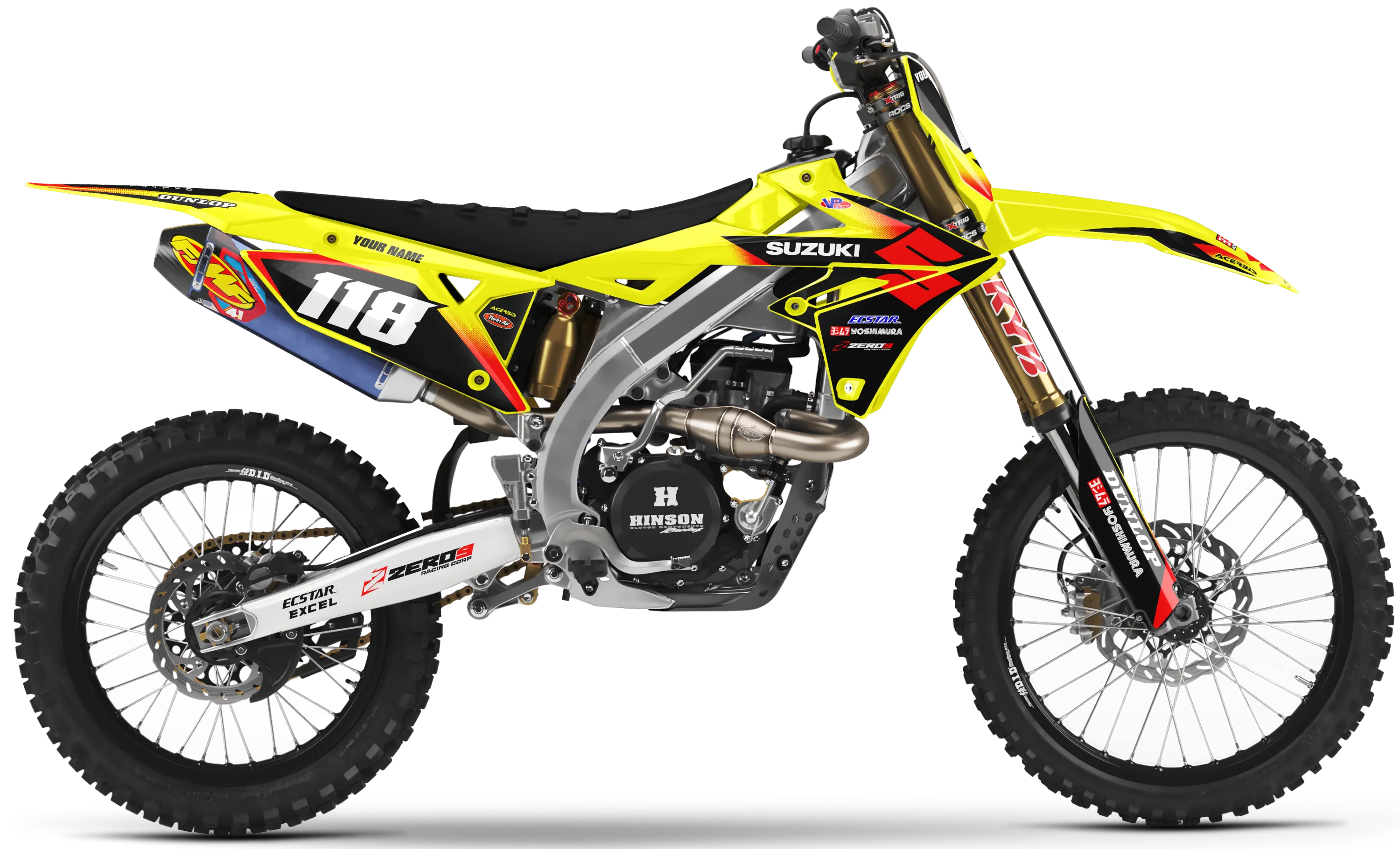 Suzuki Graphics Kit - ELEMENT | Yellow/Red  GRAPHIC KIT 