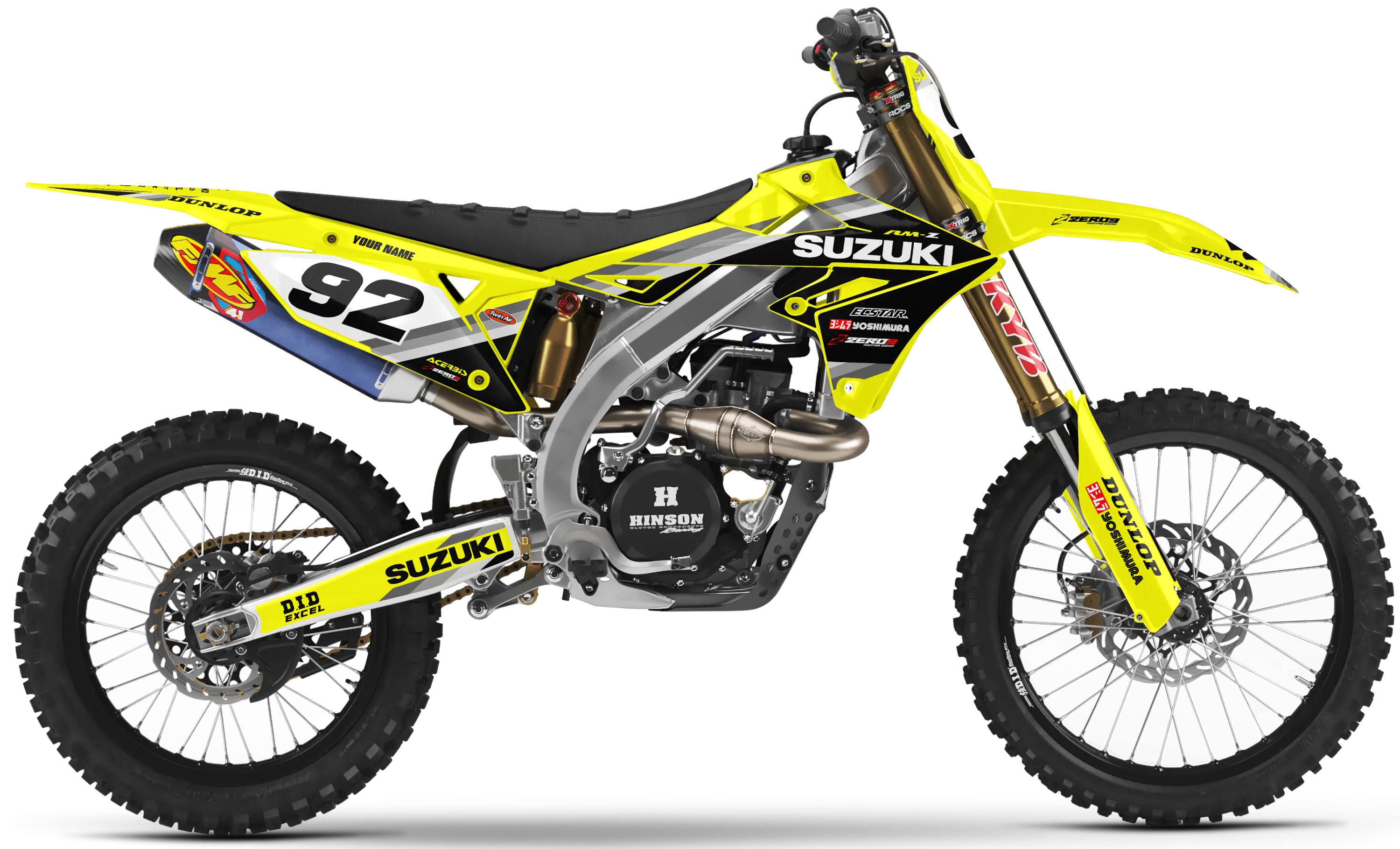 Suzuki Graphics Kit - FAZE | Yellow/Black  GRAPHIC KIT 