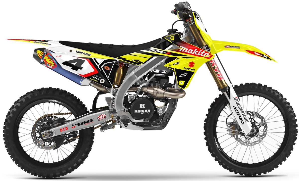 Suzuki Graphics Kit - MAKITA | Yellow  GRAPHIC KIT 
