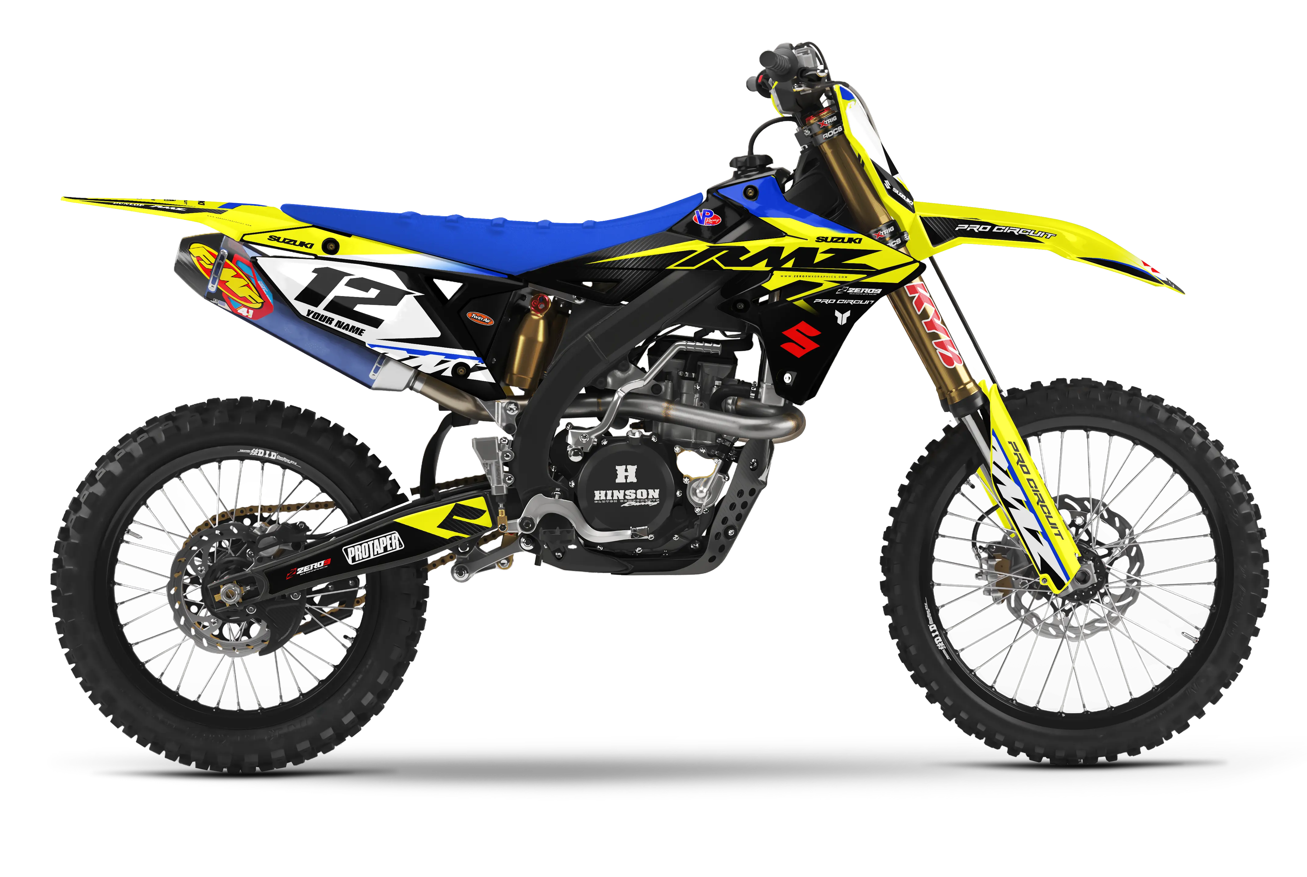 Suzuki Graphics Kit - RACE | Yellow/Black  GRAPHIC KIT 