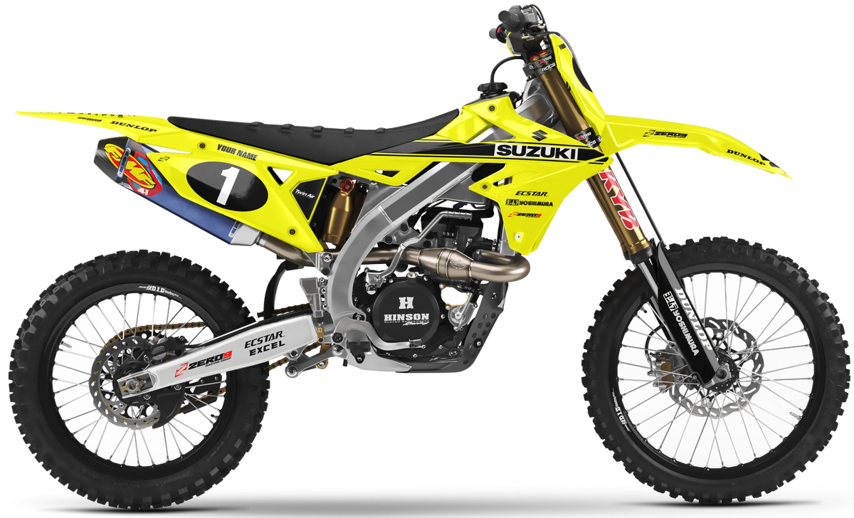 Suzuki Graphics Kit - RETRO | Yellow  GRAPHIC KIT 