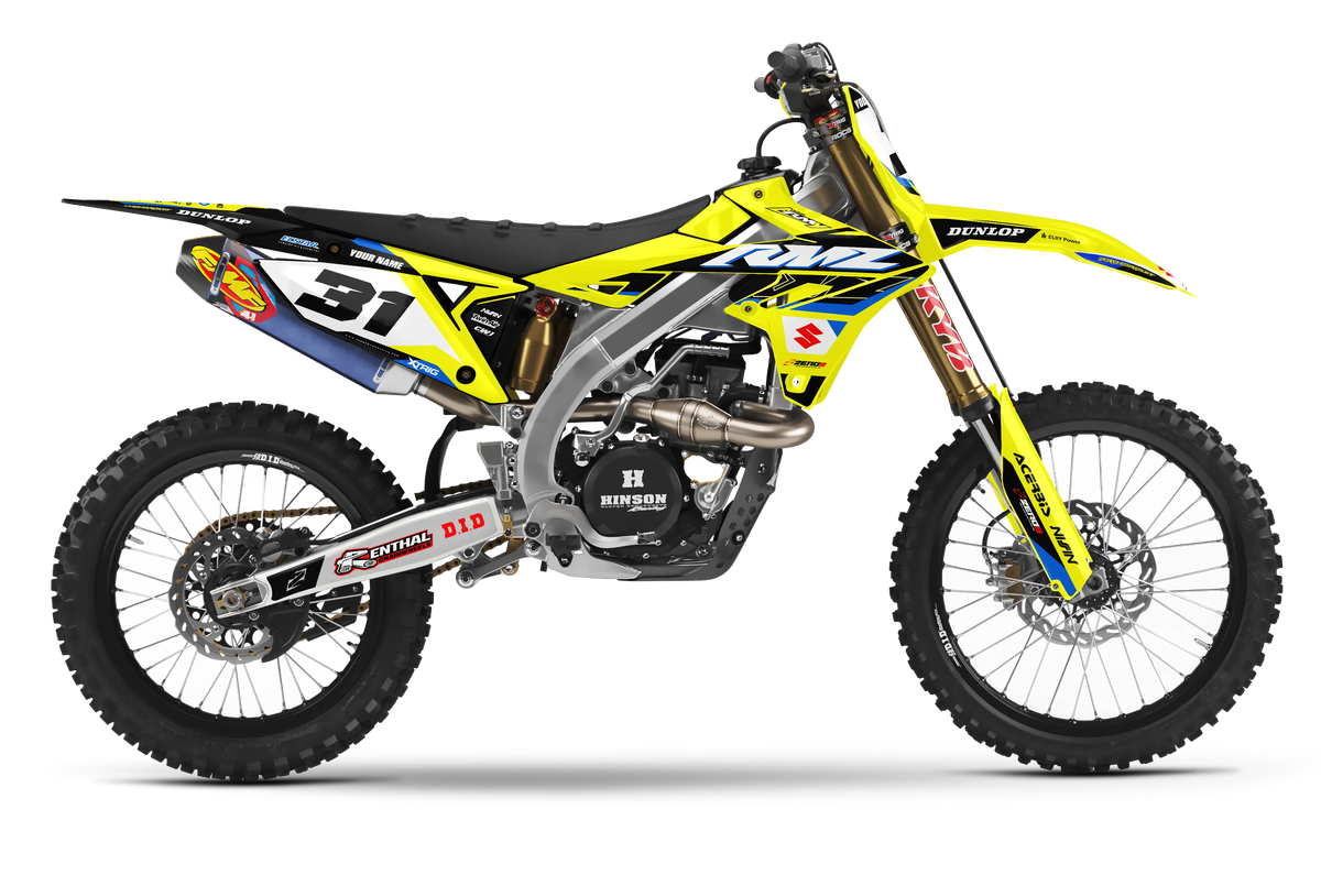 Suzuki Graphics Kit - TRAK | Yellow/Black  GRAPHIC KIT 