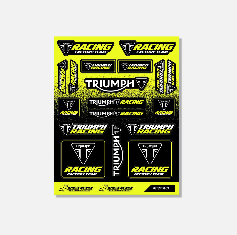 Triumph Sticker Sheet 03 | 20 Die-Cut Stickers | ZERO9 MX Graphics