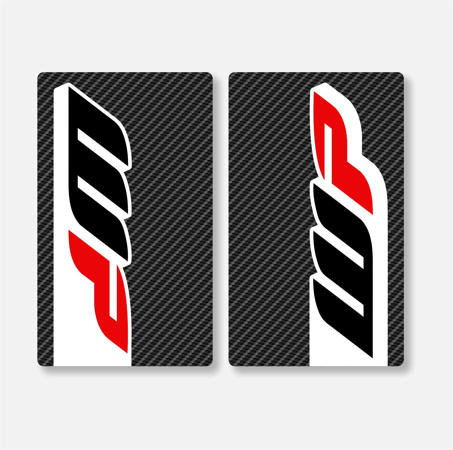 WP FORK DECALS CARBON - OEM 17 - ZERO9 MX GRAPHICS