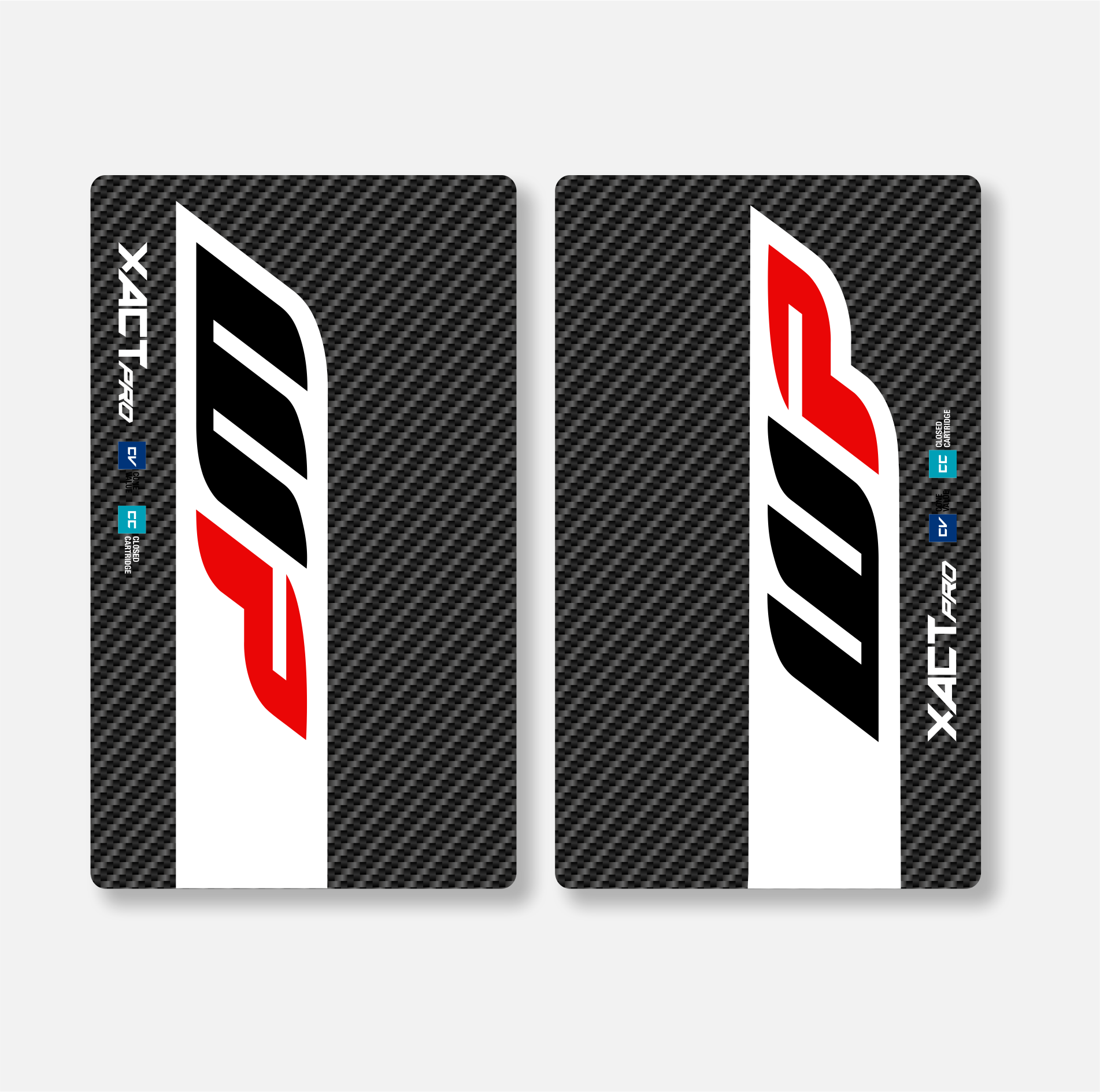 WP FORK DECALS CARBON - XACT PRO 17 - ZERO9 MX GRAPHICS