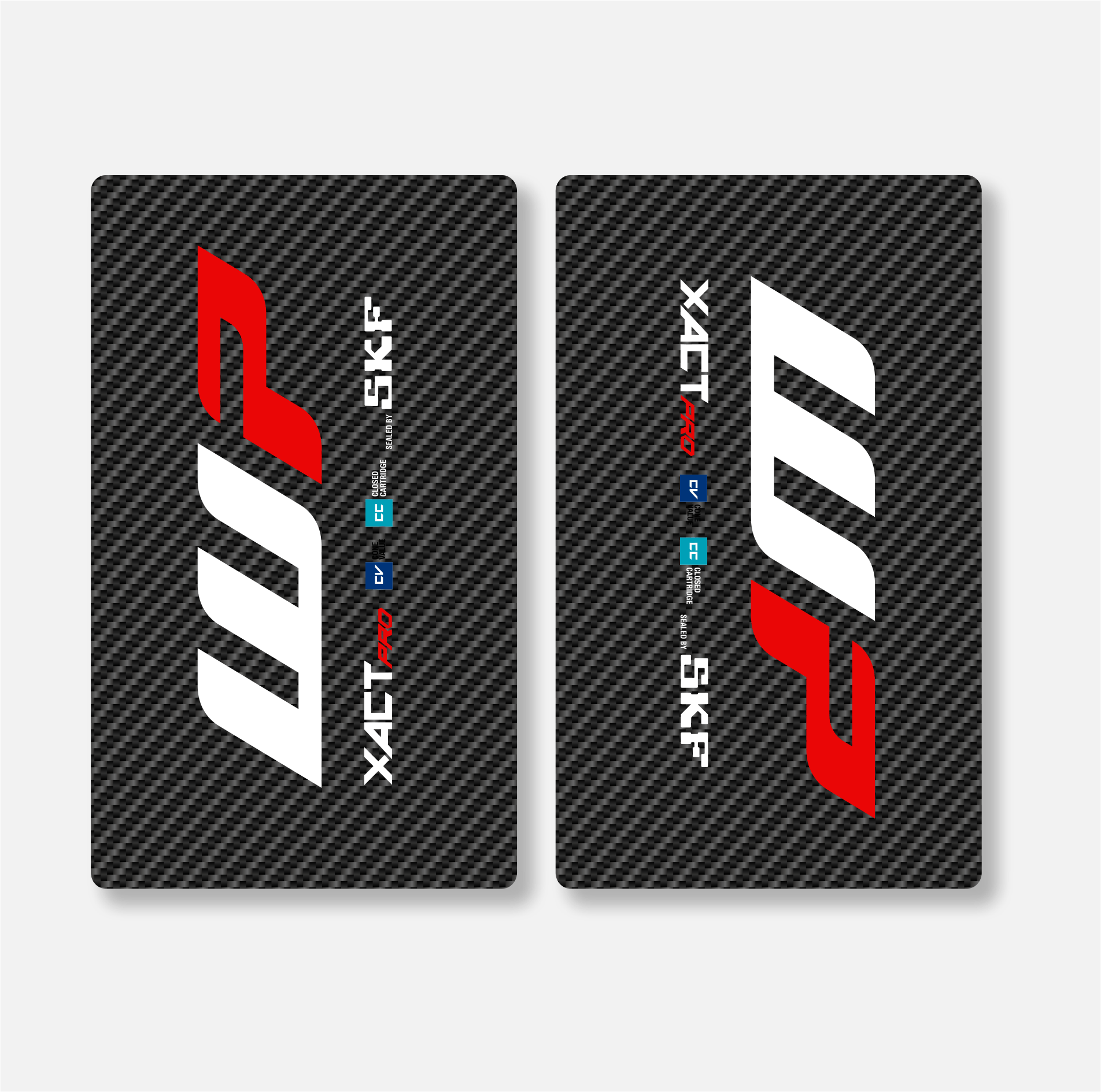 WP fork decals carbon - XACT PRO 244 - ZERO9 MX GRAPHICS