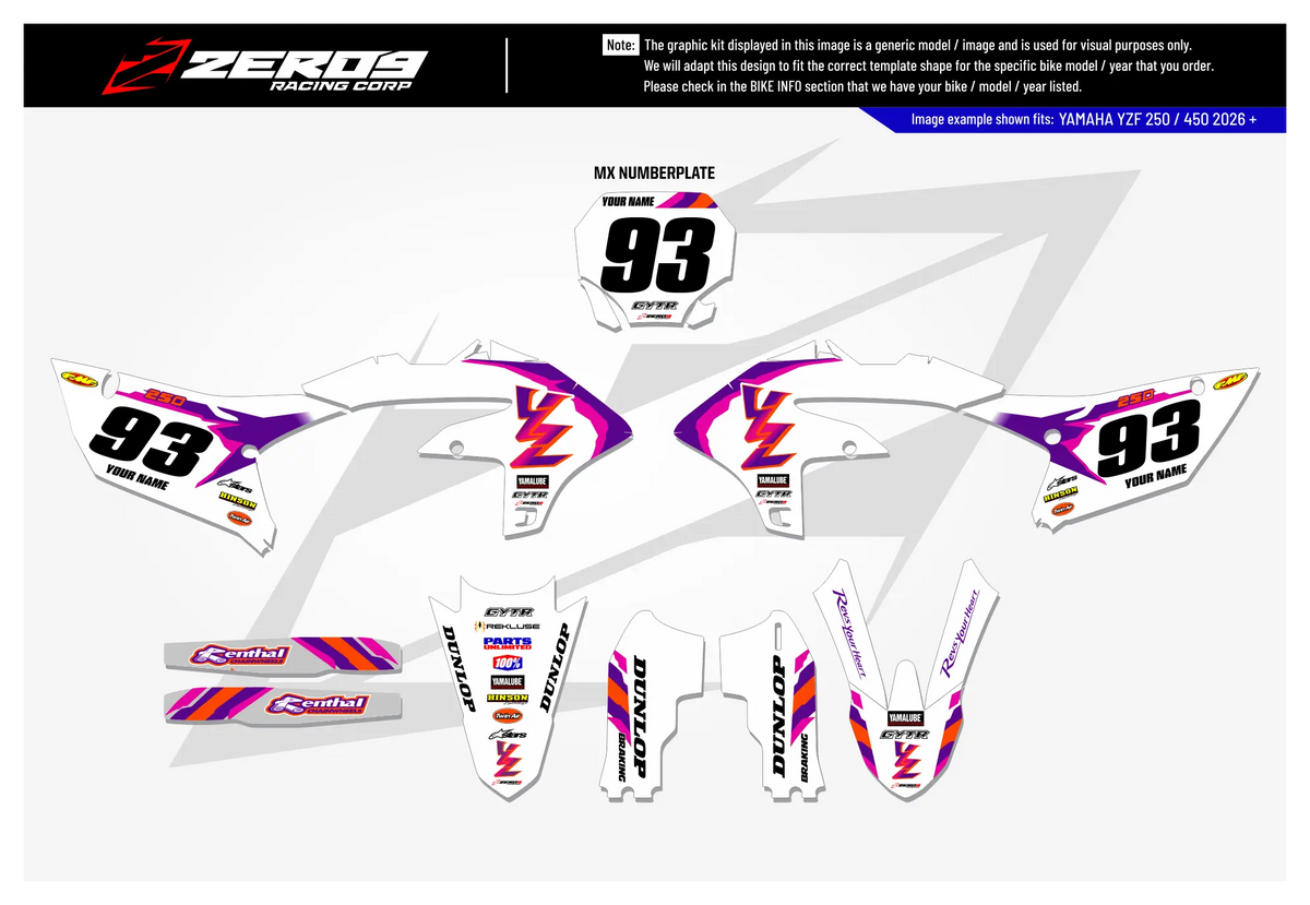 Yamaha Graphics Kit - 50th ANNIVERSARY | White  GRAPHIC KIT 