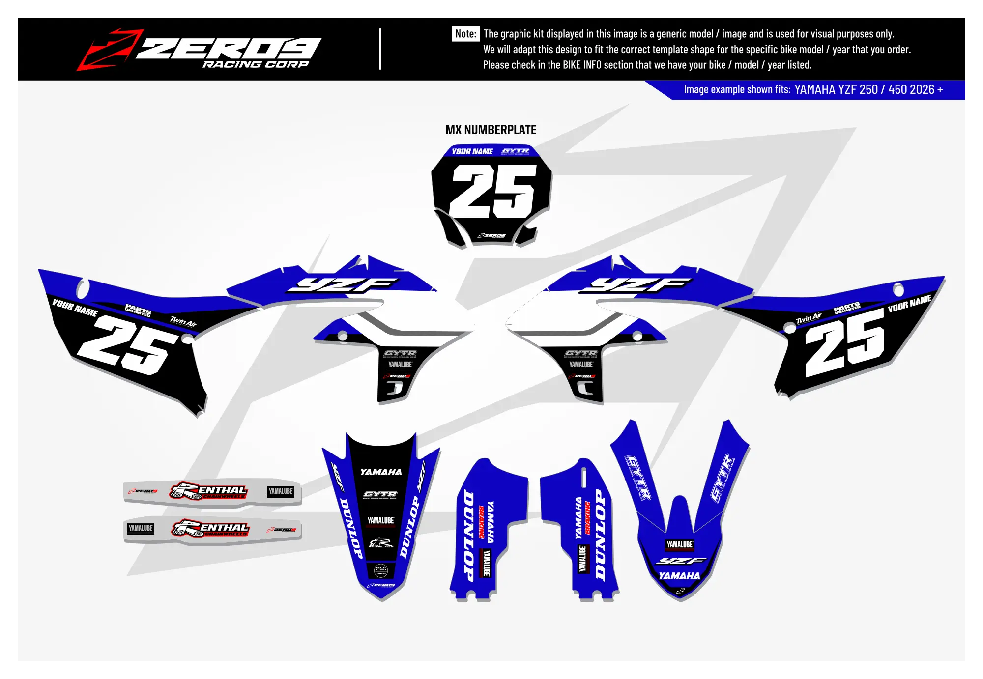 Yamaha Graphics Kit - 70th ANNIVERSARY | Blue  GRAPHIC KIT 