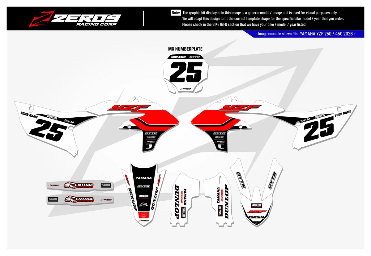 Yamaha Graphics Kit - 70th ANNIVERSARY | White  GRAPHIC KIT 