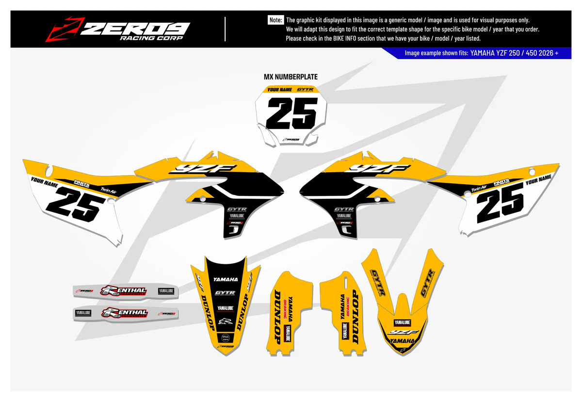 Yamaha Graphics Kit - 70th ANNIVERSARY | Yellow  GRAPHIC KIT 