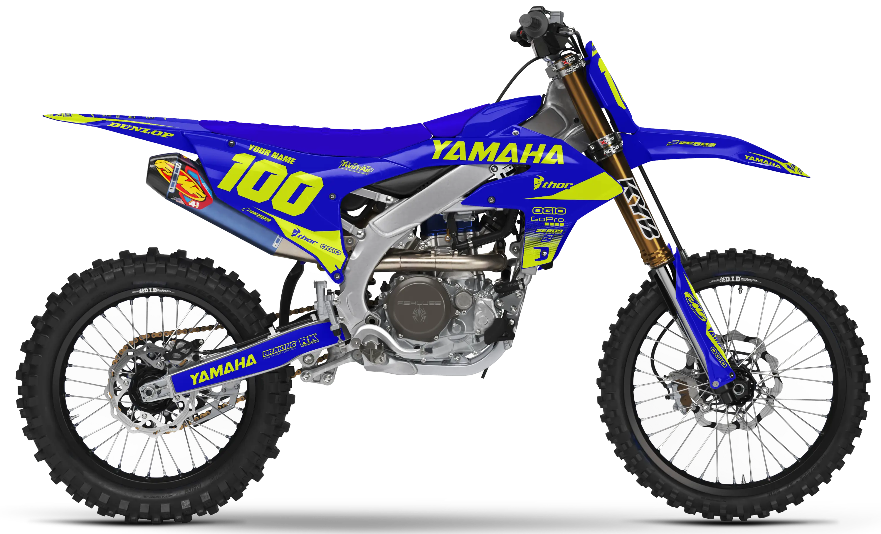 Yamaha Graphics Kit - BLOK | Blue/Vivid Yellow  GRAPHIC KIT 