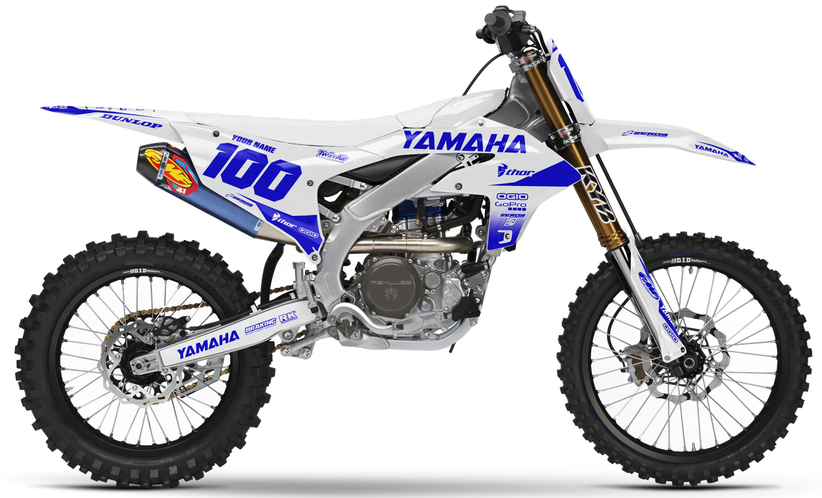 Yamaha Graphics Kit - BLOK | White/Blue  GRAPHIC KIT 